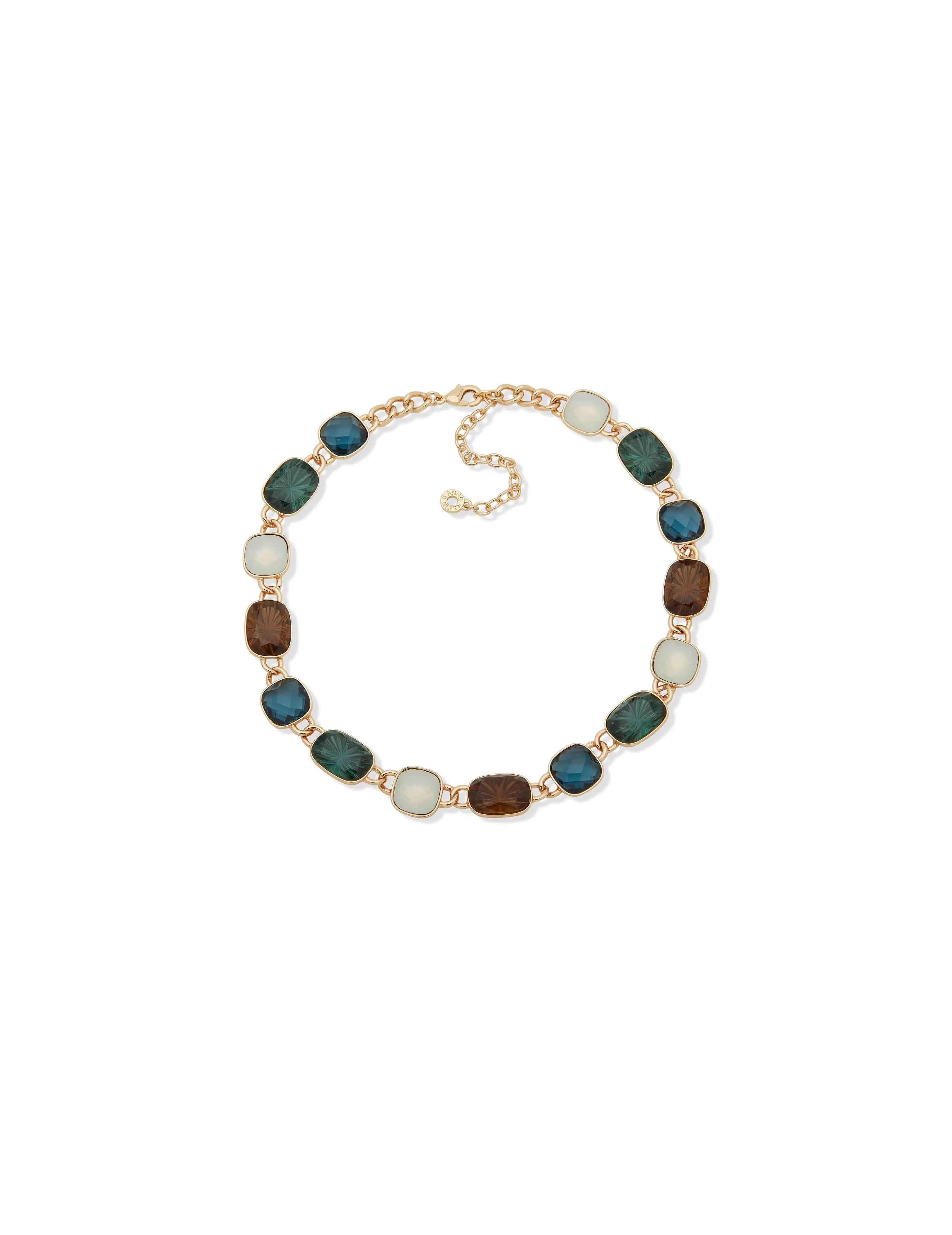 16in Set Stone Gold Collar Necklace