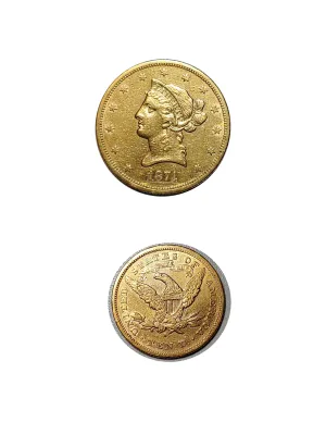 1874-S Gold $10 Liberty Head MS-60 - $30K APR Value w/ CoA!