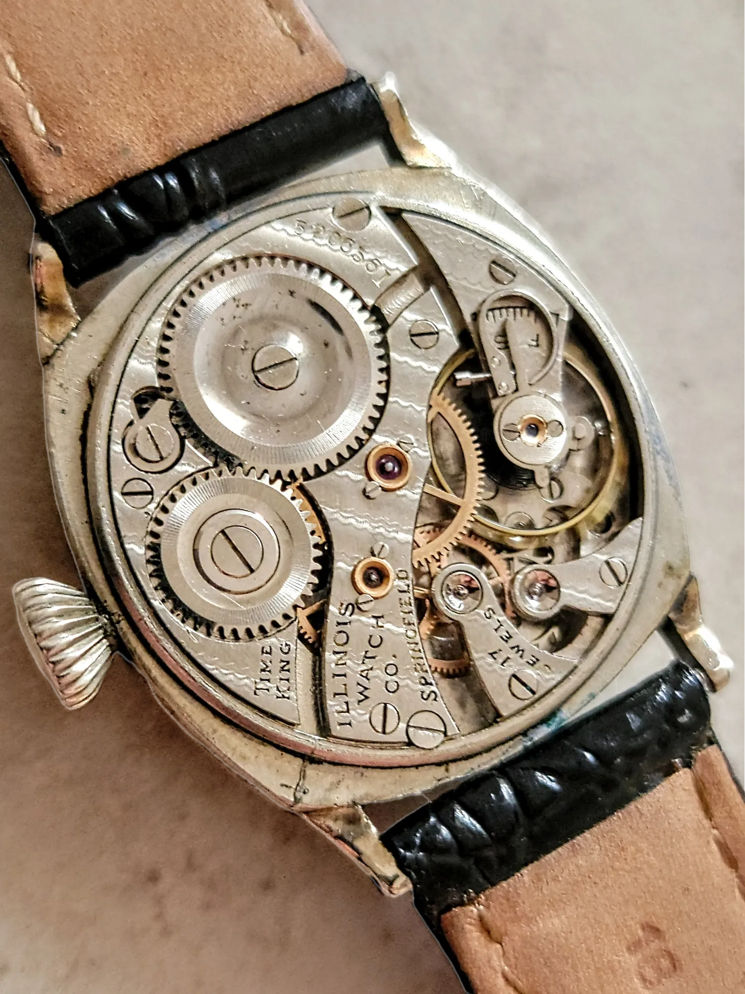 1929 ILLINOIS Art Deco Watch Cal. "TIME KING" Grade 24