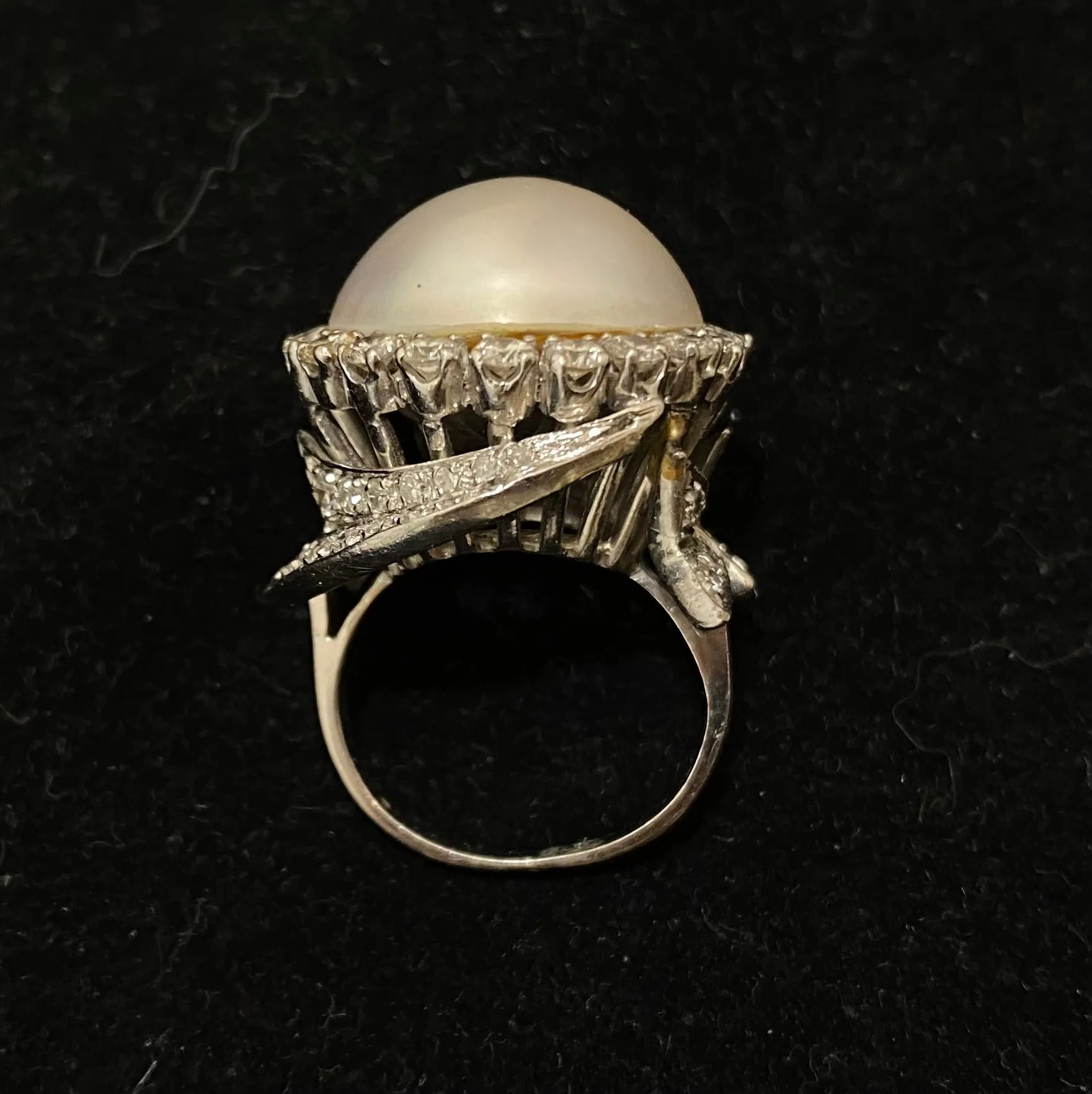 1930's Antique Designer's Platinum with Pearl & Diamonds Rig - $30K Appraisal Value w/CoA}