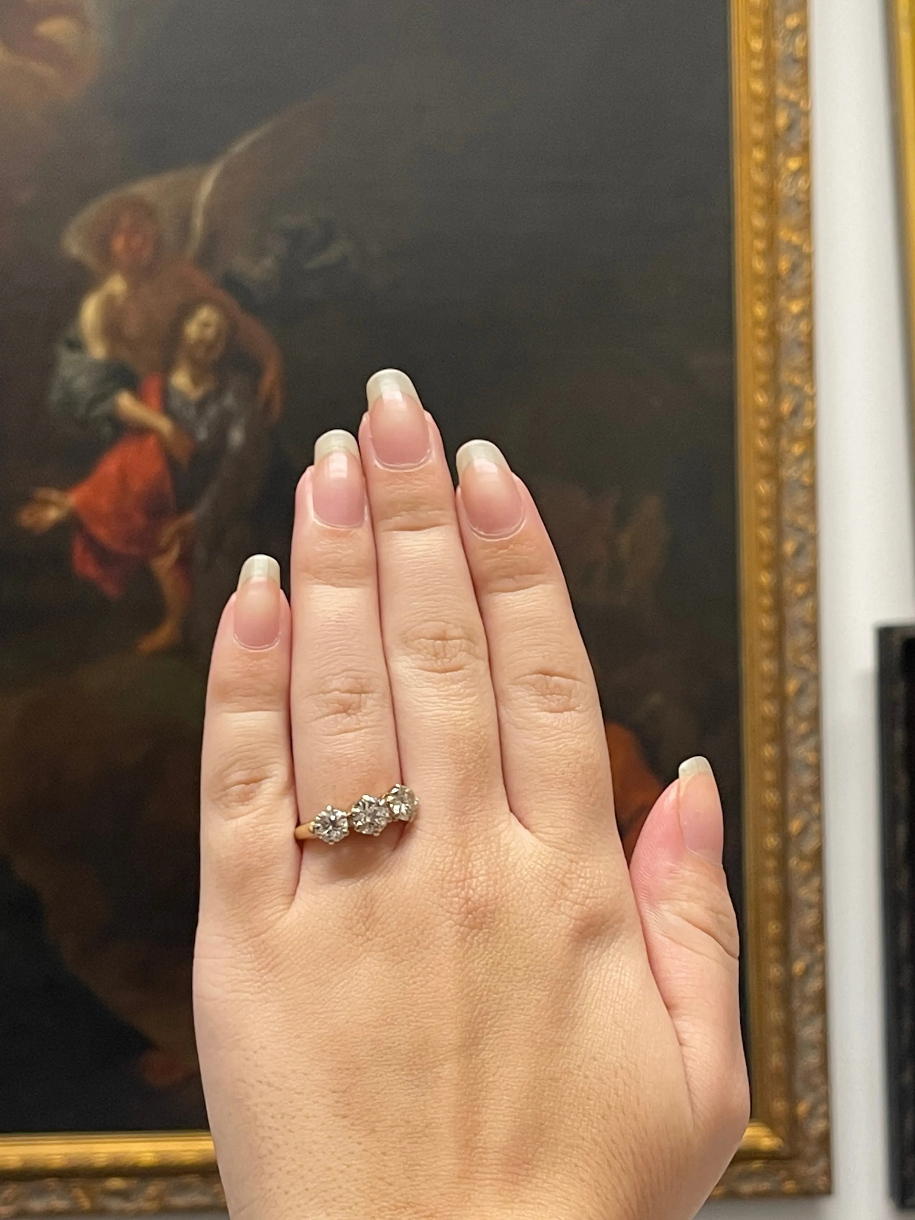 1930s UNIQUE 2.0 CT DIAMOND 14K YELLOW GOLD SETTING RING  - $40 APR w/ CoA!!!!!!
