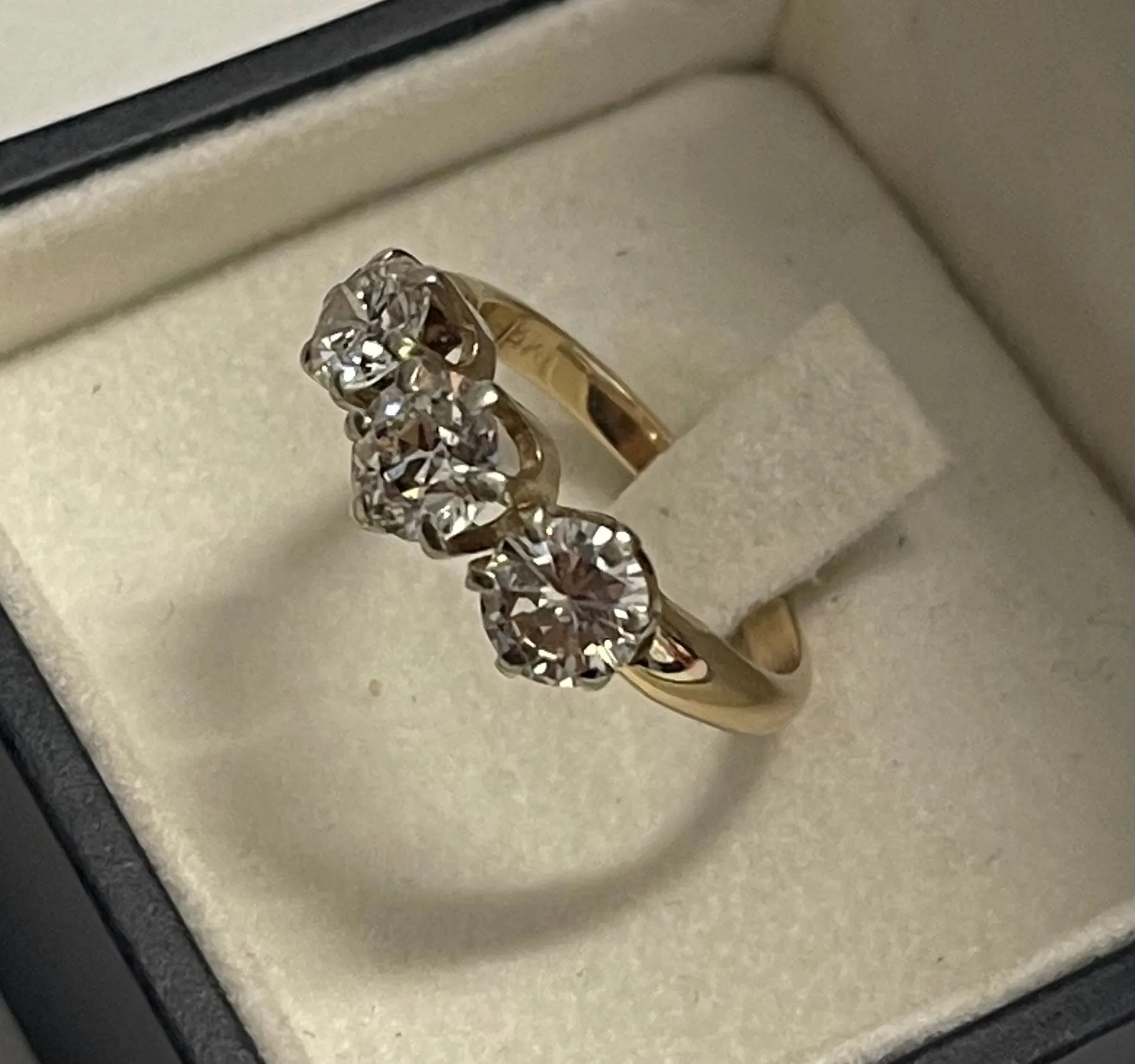 1930s UNIQUE 2.0 CT DIAMOND 14K YELLOW GOLD SETTING RING  - $40 APR w/ CoA!!!!!!