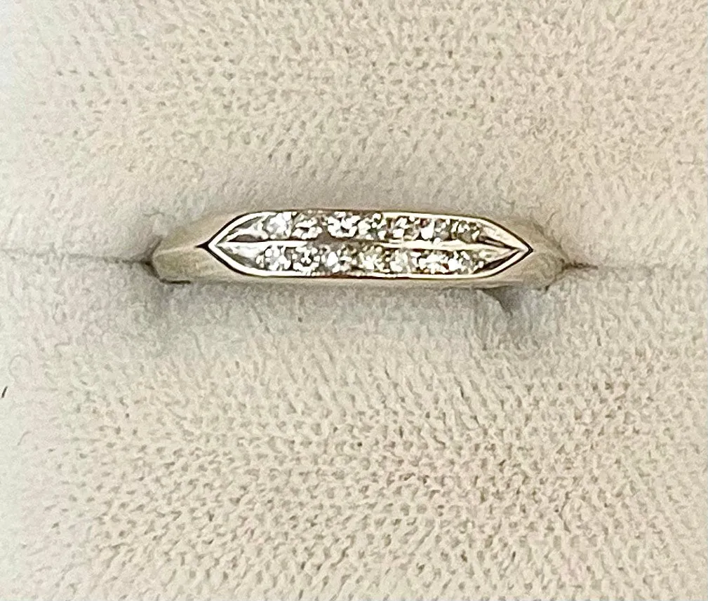 1930's Unique Design SWG 14-Diamond Ring - $6K Appraisal Value w/CoA!