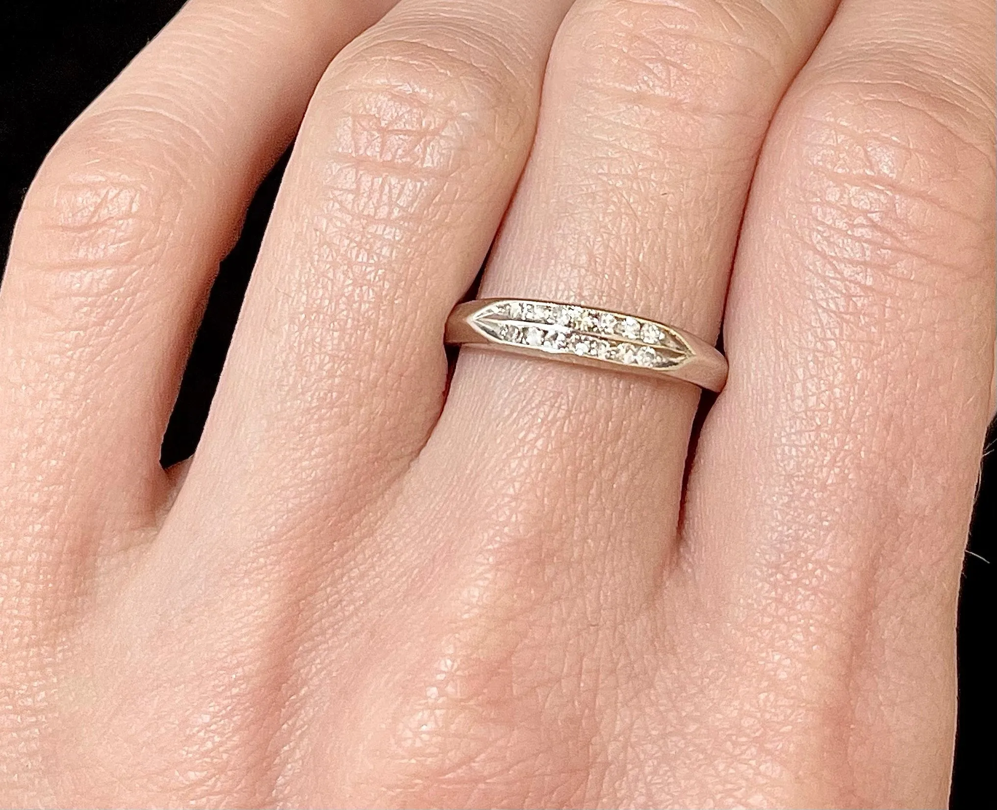 1930's Unique Design SWG 14-Diamond Ring - $6K Appraisal Value w/CoA!