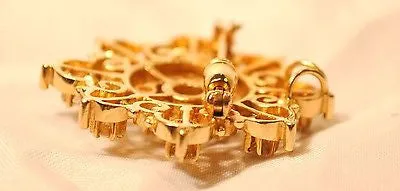 1930s Vintage Approximately 2 Carat Diamond Scroll Brooch/Pendant in 14K Gold Appraisal $20K VALUE}