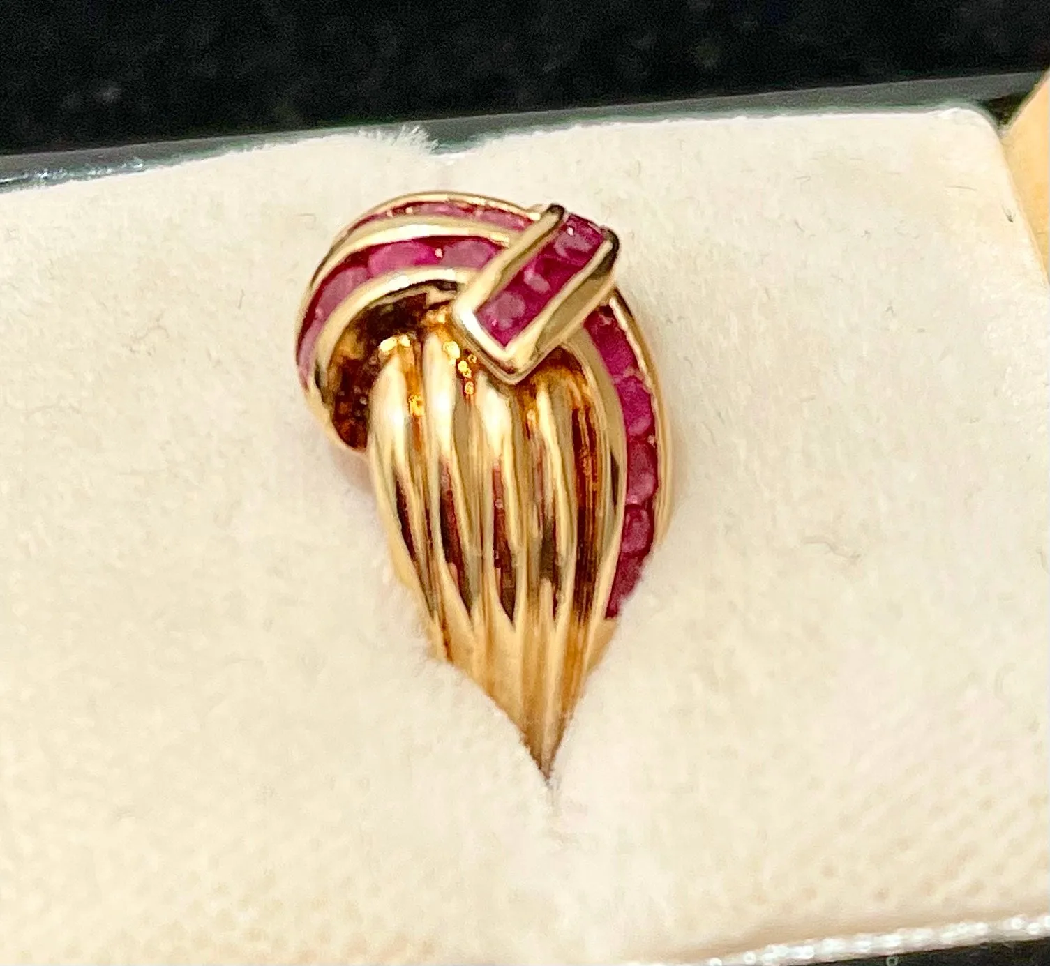 1940s Designer Unique Channel Setting SYG Ruby Ring - $5K Appraisal Value w/CoA!