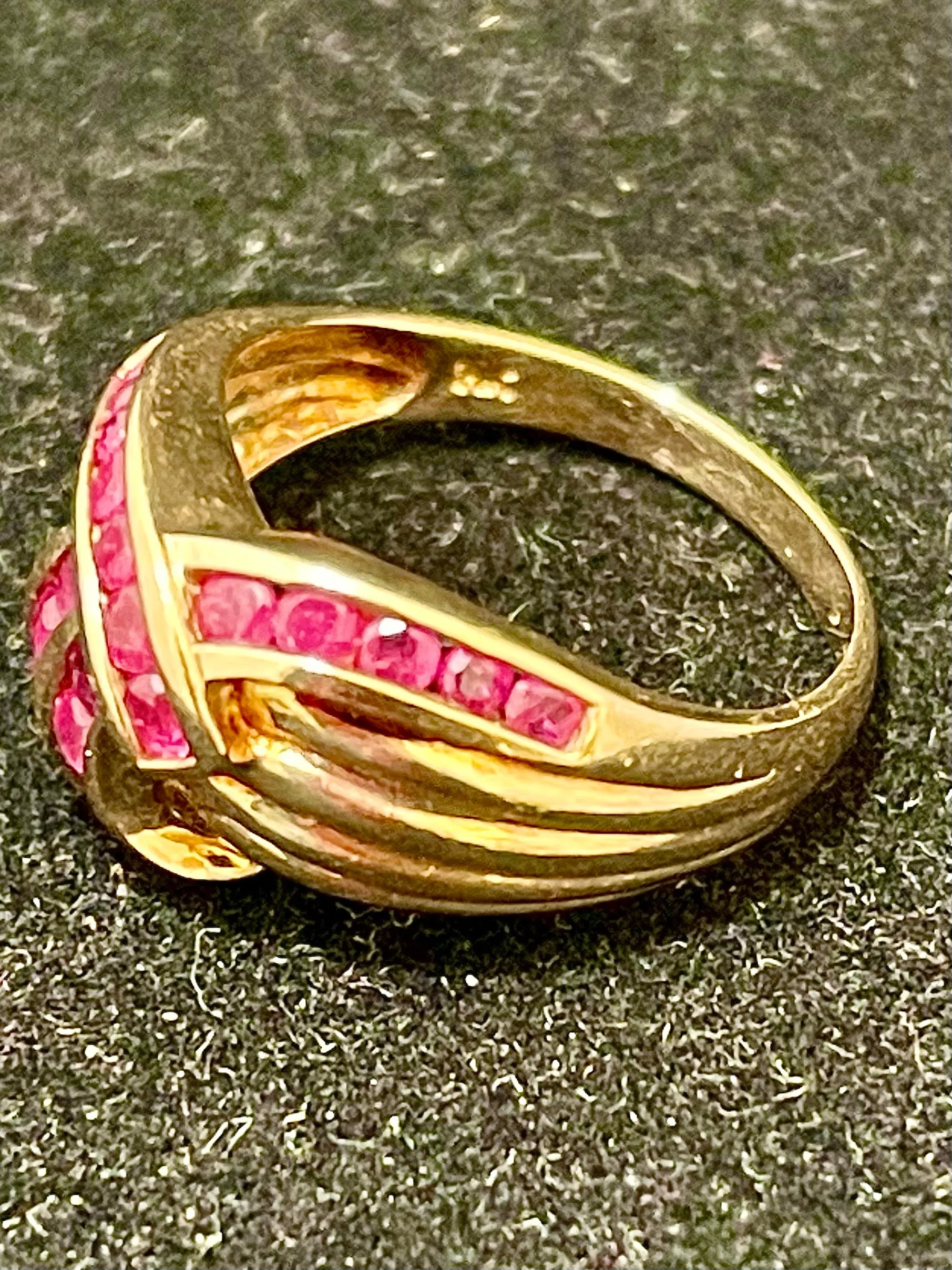 1940s Designer Unique Channel Setting SYG Ruby Ring - $5K Appraisal Value w/CoA!