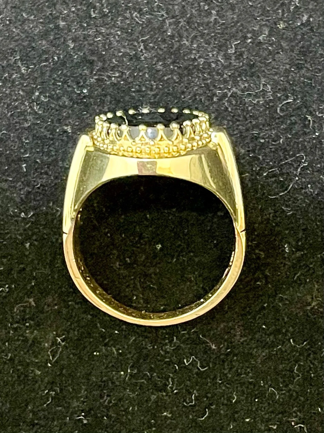 1940s Mother Mary image Hand-pained on Onyx stone SYG Ring - $6K APR Value w/CoA!