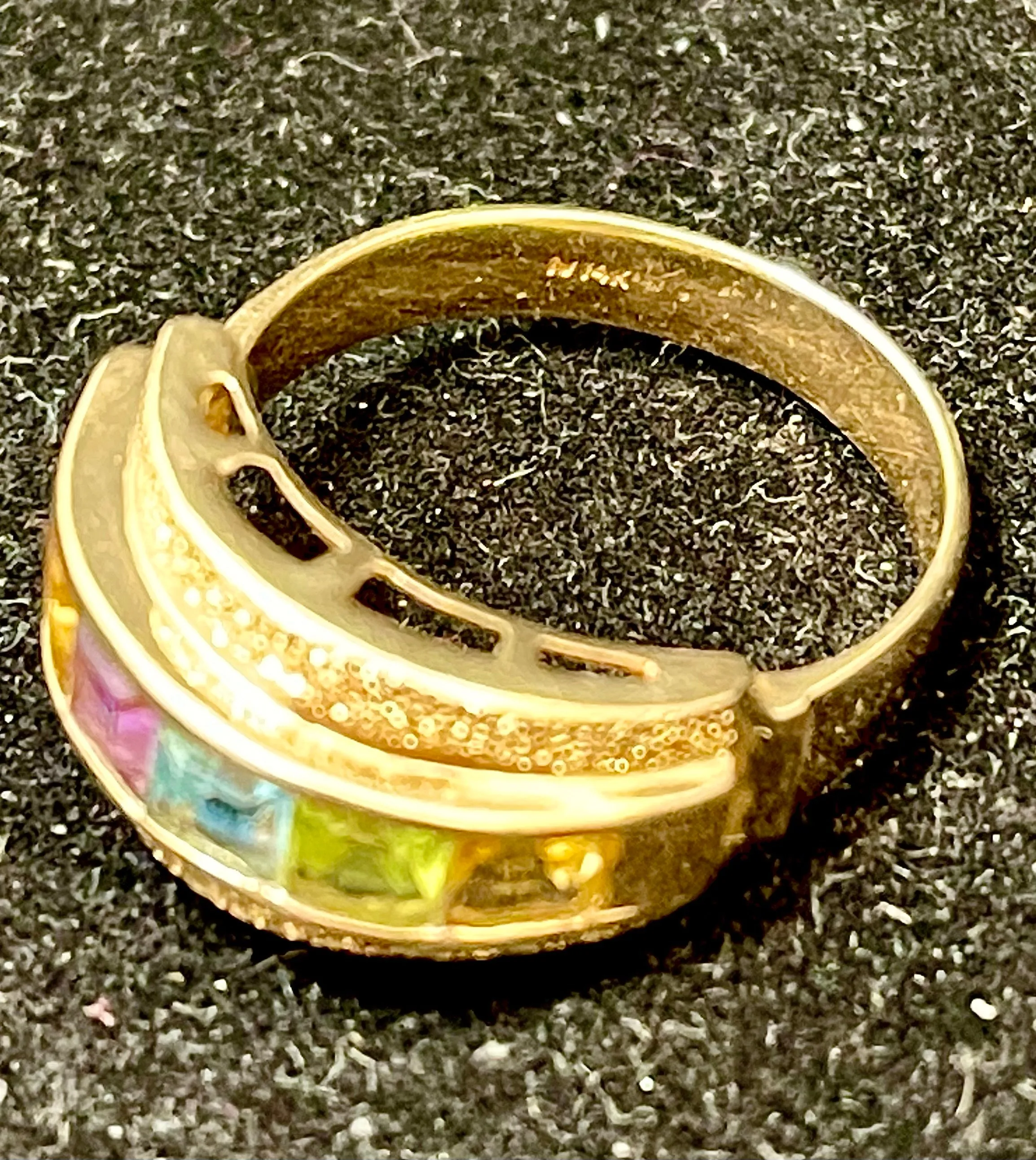 1940s SYG Citrine, Amethyst, Peridot, Aquamarine, Garnet Ring - $5K APR Value w/CoA!