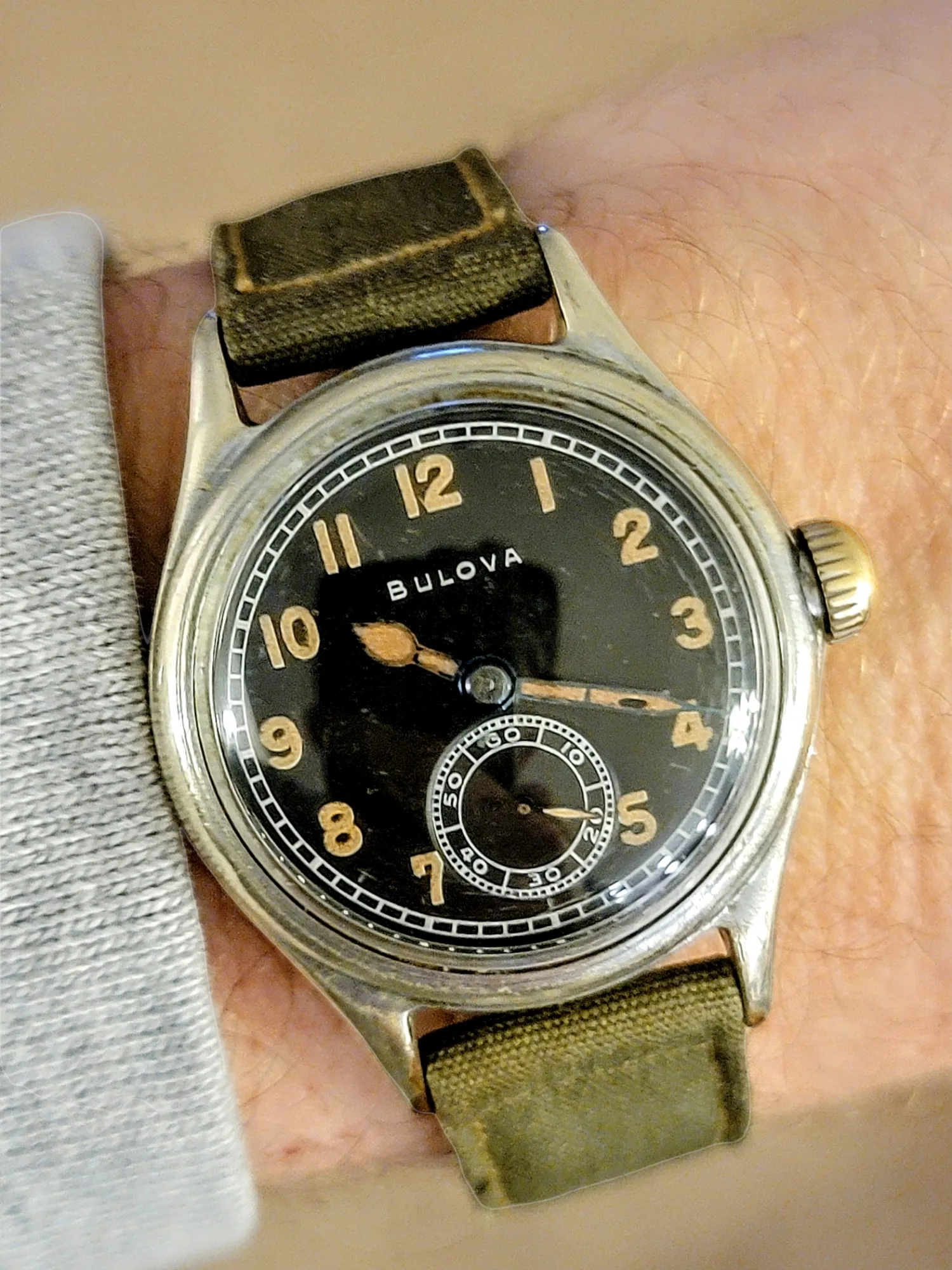 1944 BULOVA Official WWII Military Issue Watch ORD. DEPT. U.S.A.