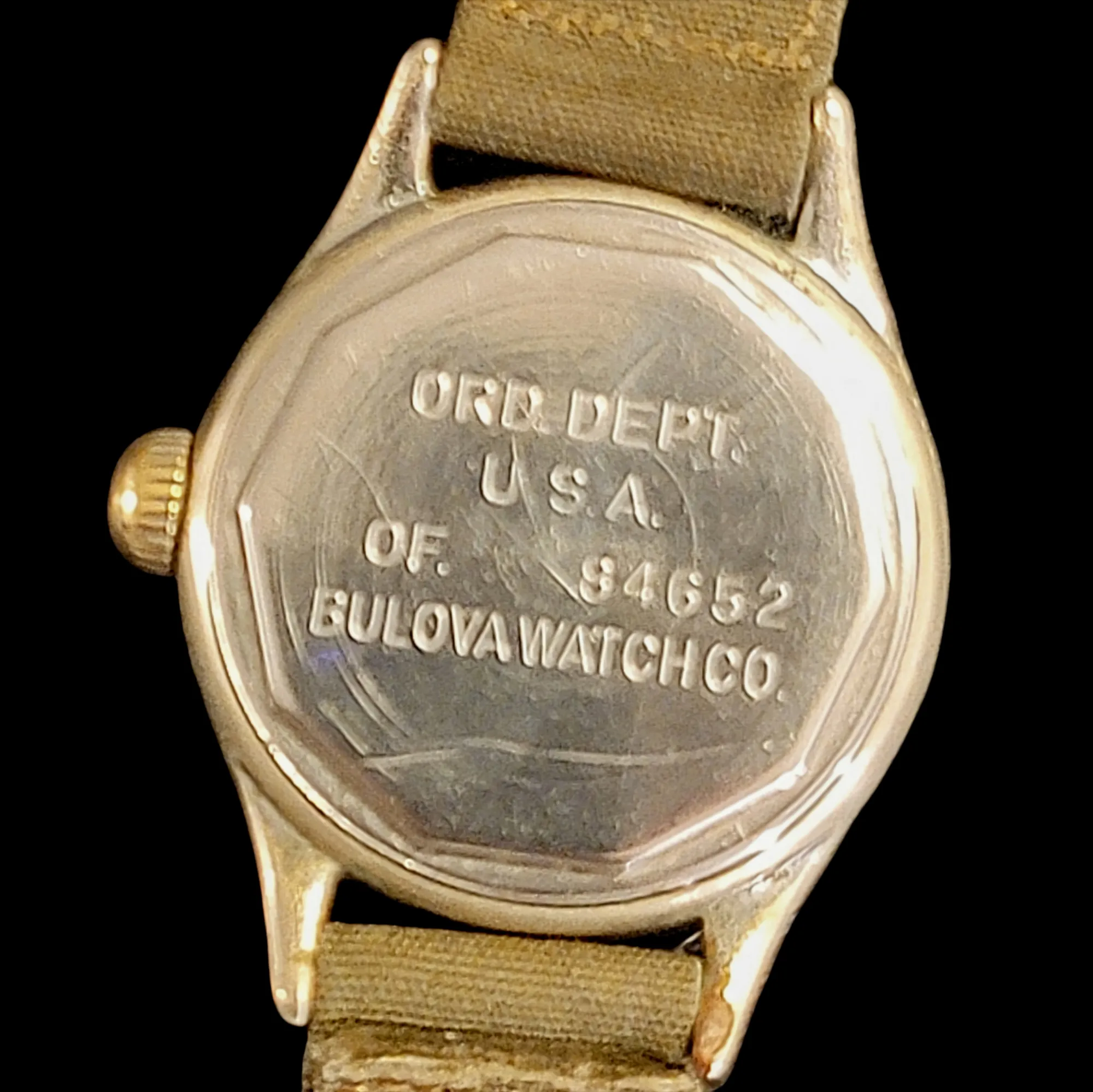 1944 BULOVA Official WWII Military Issue Watch ORD. DEPT. U.S.A.