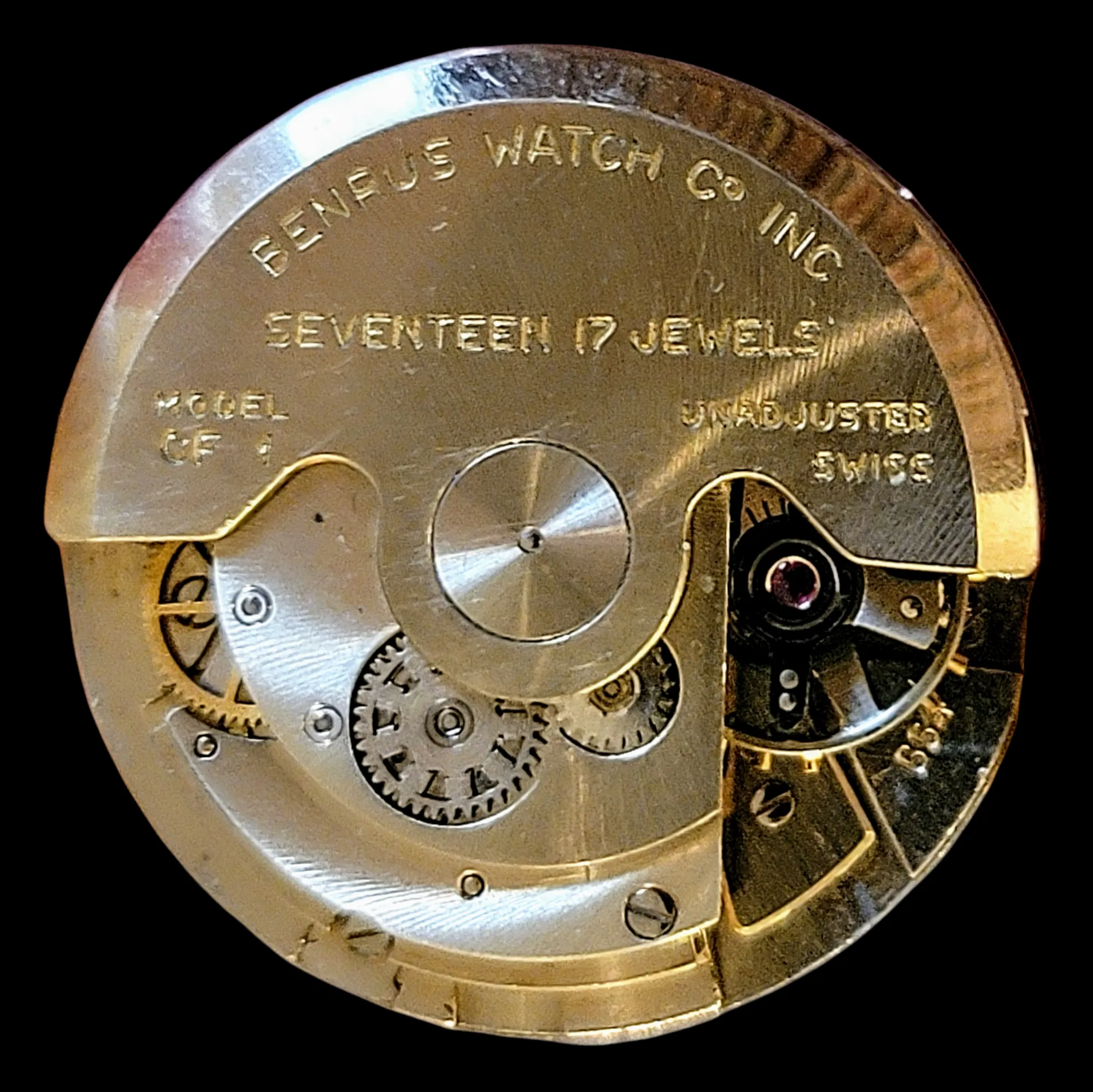 1950's  BENRUS Self-Winding Watch 17 Jewels Model CF 1 Cal. ETA 1256 Swiss
