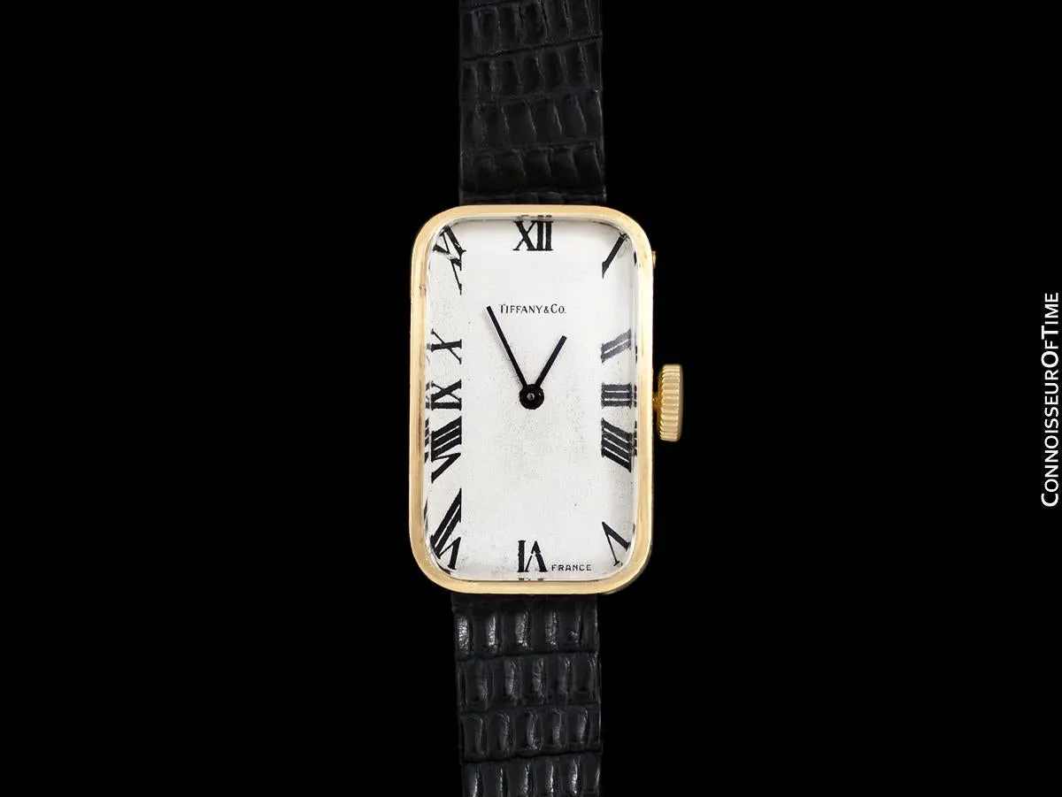 1950's Tiffany Rare Vintage 18K Gold French Made Watch - Owned & Worn By Jerry Lewis