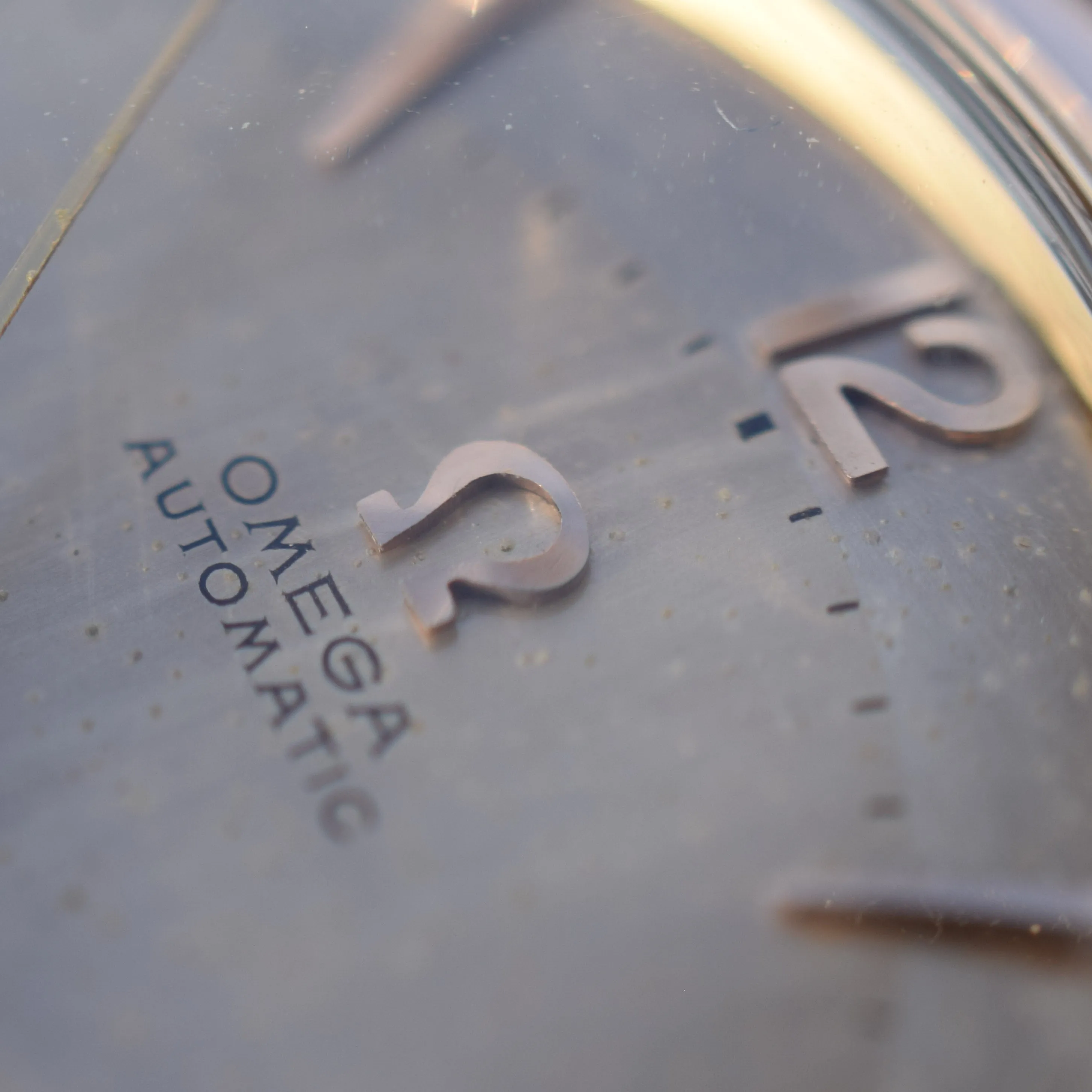 1956 Jumbo Oversized Omega Seamaster Automatic with Unique Two-Tone Tropicalised Dial Model 2857 in 36mm Gold Capped Case
