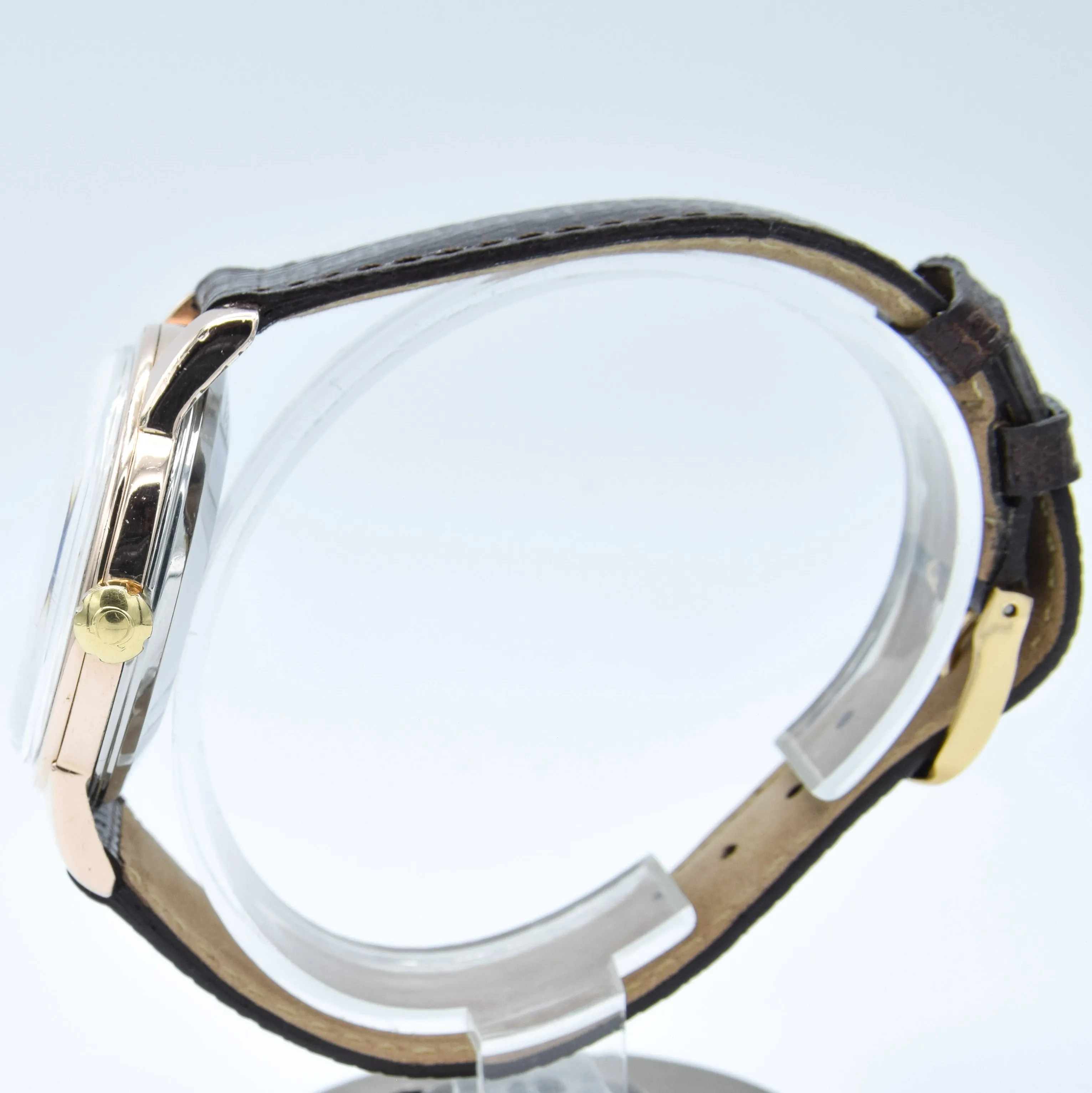 1956 Jumbo Oversized Omega Seamaster Automatic with Unique Two-Tone Tropicalised Dial Model 2857 in 36mm Gold Capped Case