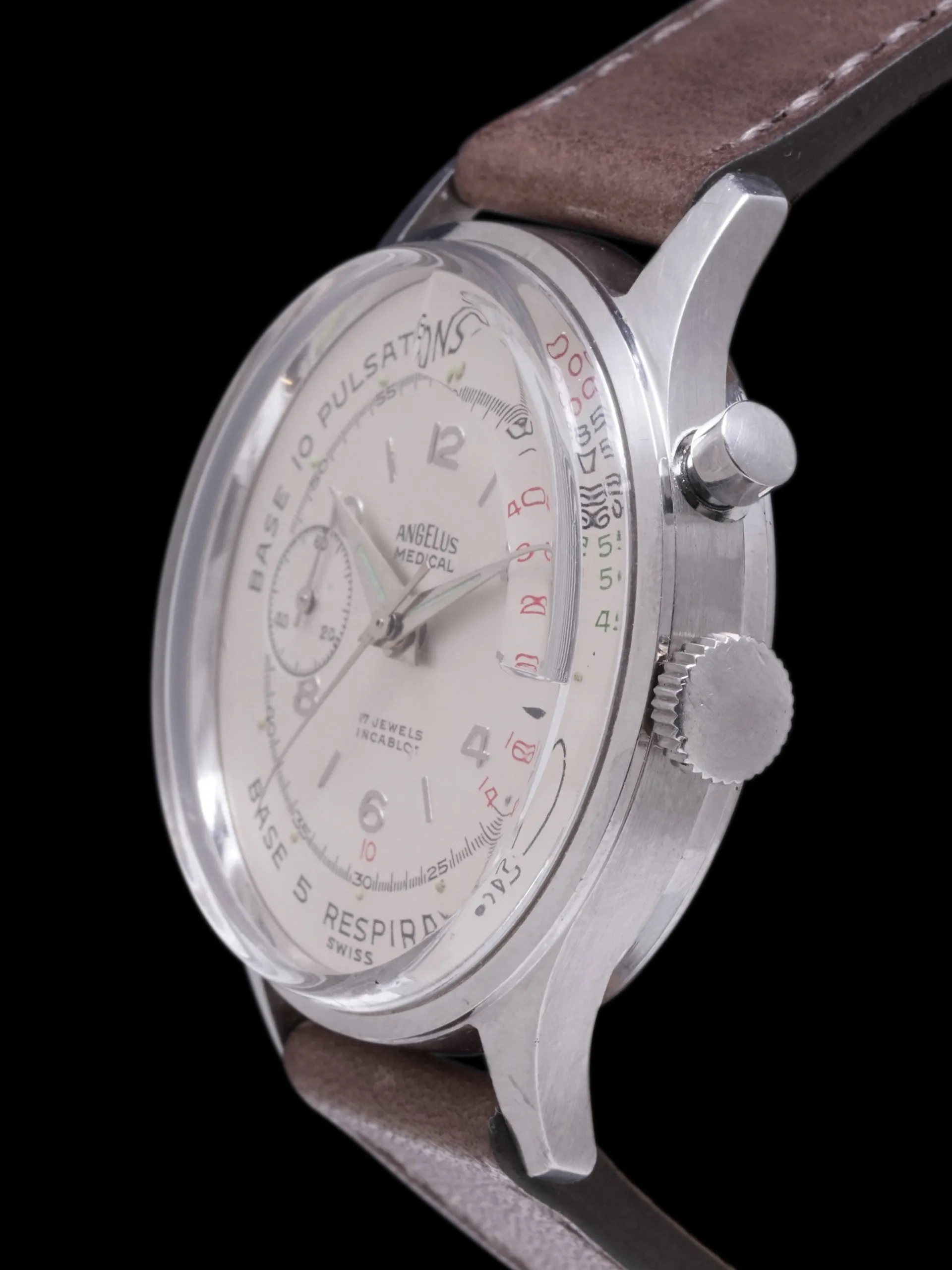 1960s Angelus Medical Mono-Pusher Chronograph