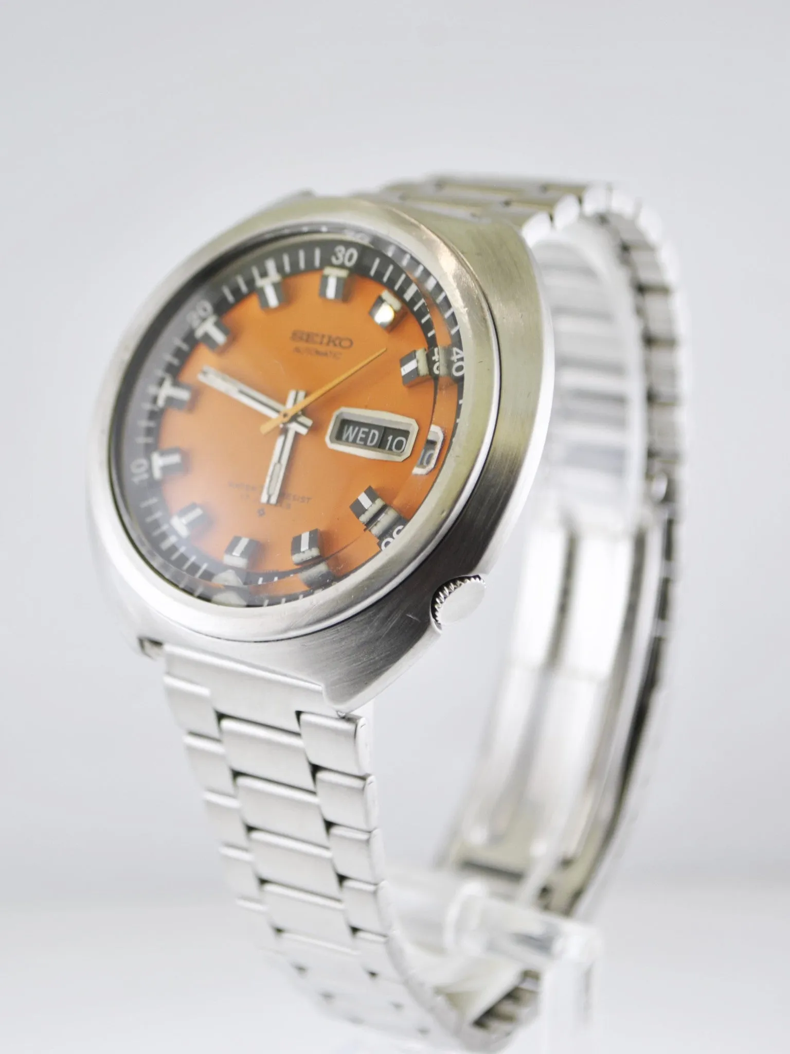 1970s Vintage Seiko Automatic Men's Wristwatch in Stainless Steel - $6K VALUE