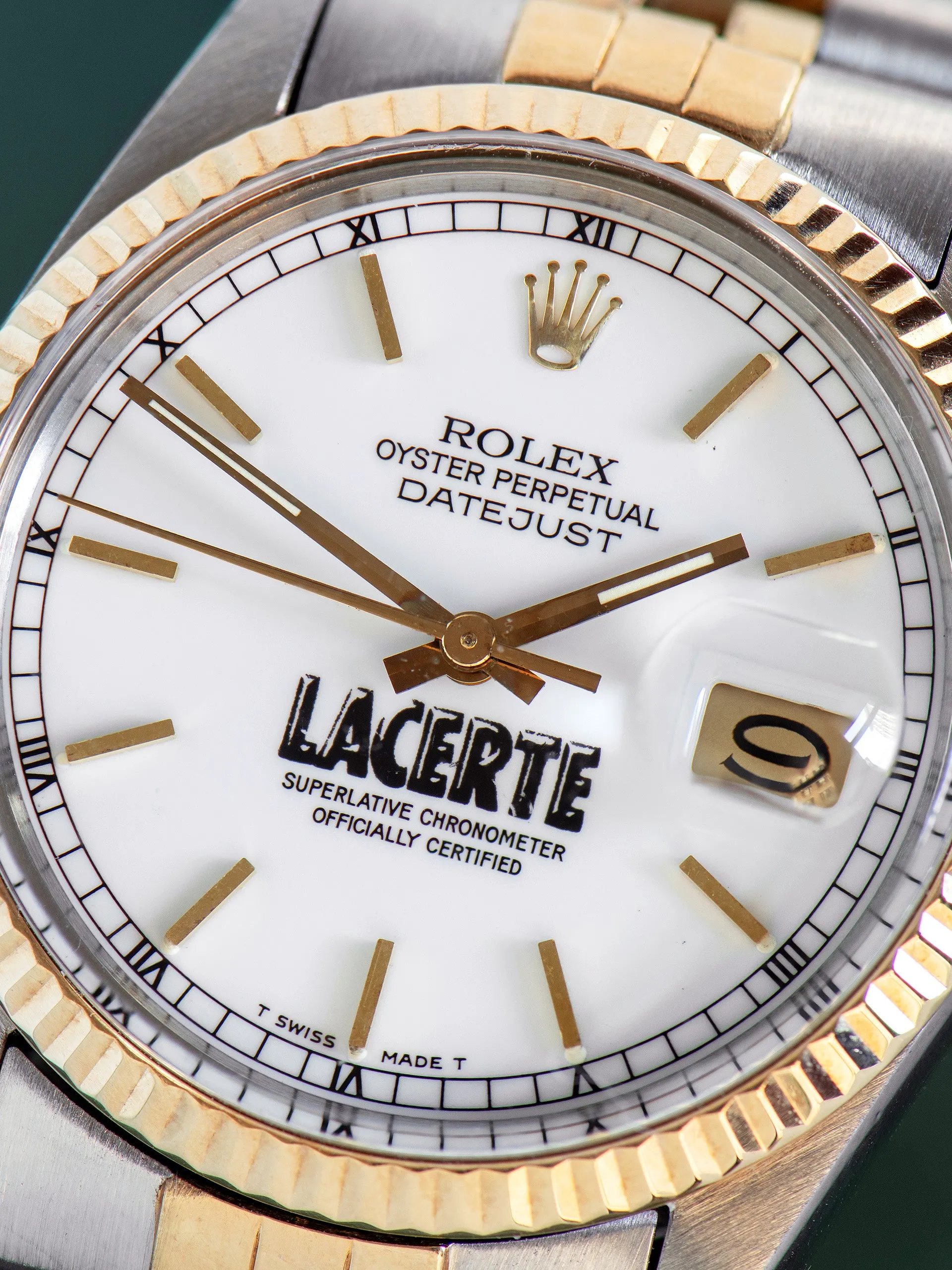 1981 Rolex Two-Tone Datejust (Ref. 16013) White "Lacerte" Co-Branded Dial