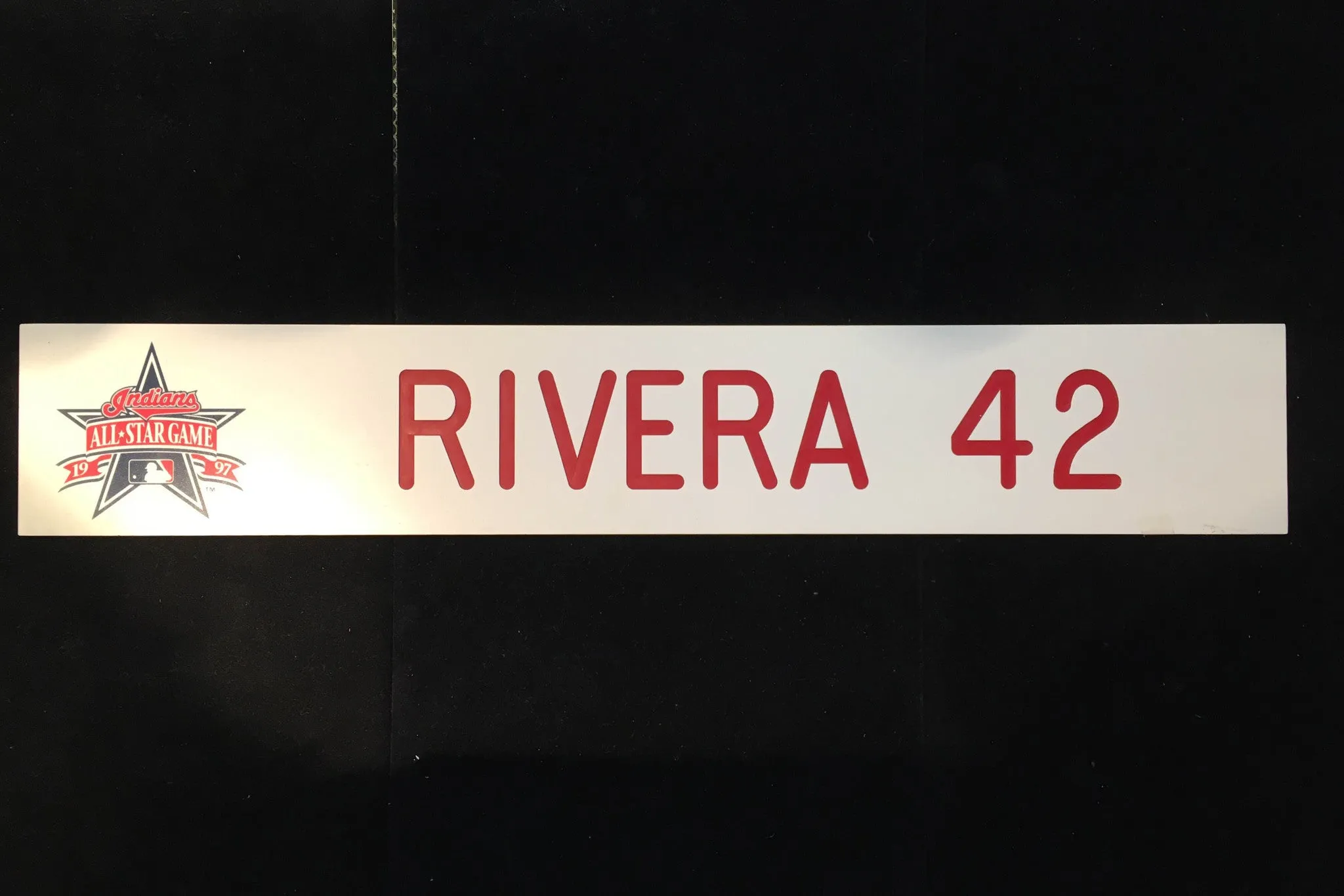 1997 Mariano Rivera Locker Nameplate One of a Kind from Major League Baseball All-Star Game $10K VALUE