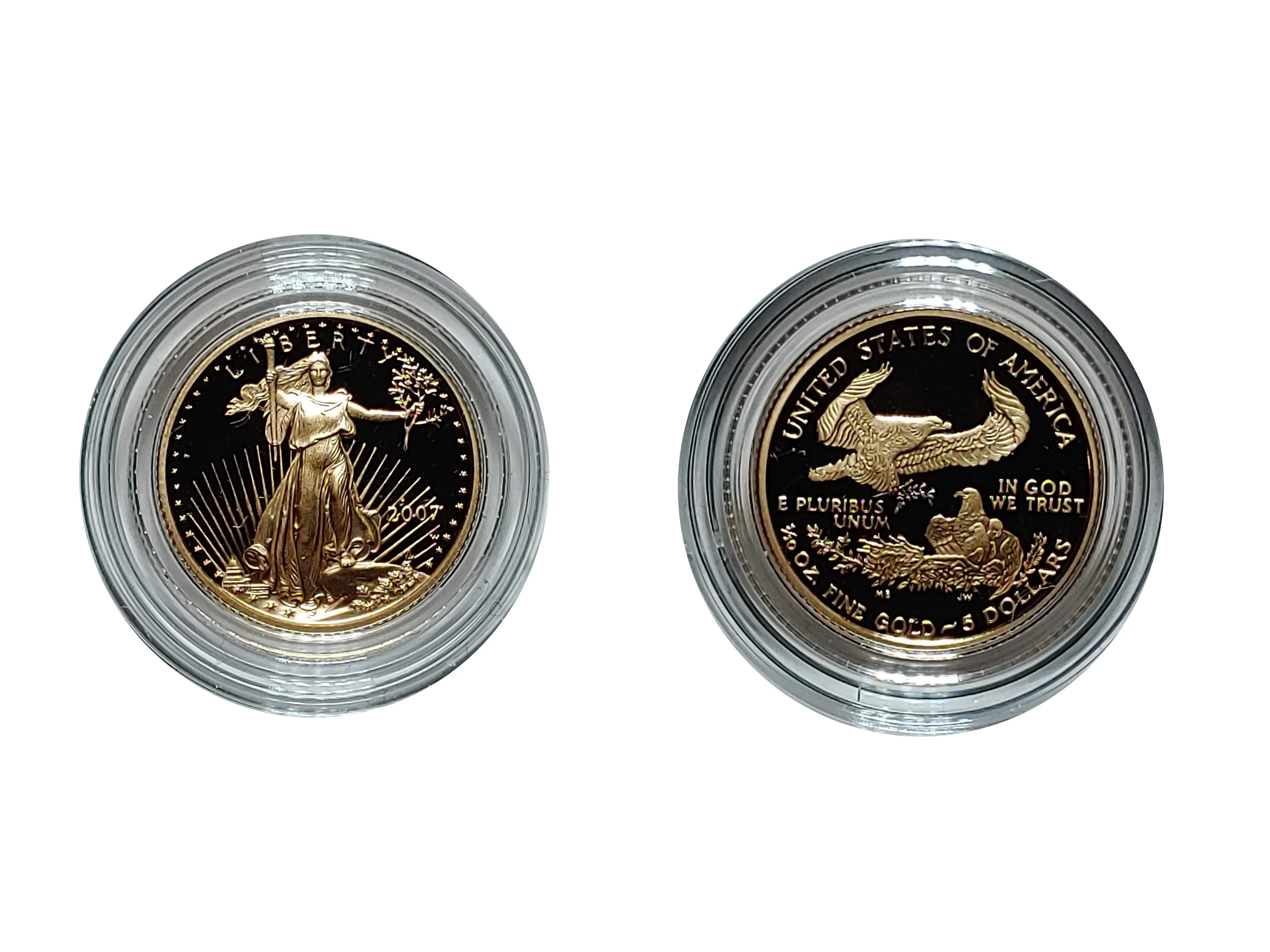 2007 W American Eagle $5 Gold Coin  (U.S. Mint) with Original Case and Book - $600 APR Value w/ CoA! ✿✓