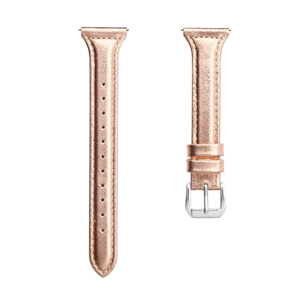 20mm Universal simple genuine leather watch strap with - Rose Gold