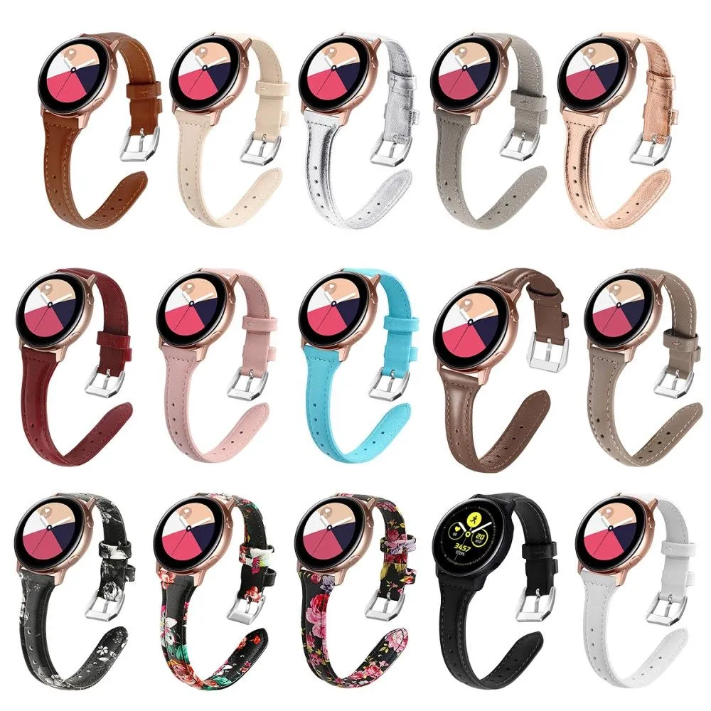 20mm Universal simple genuine leather watch strap with - Rose Gold