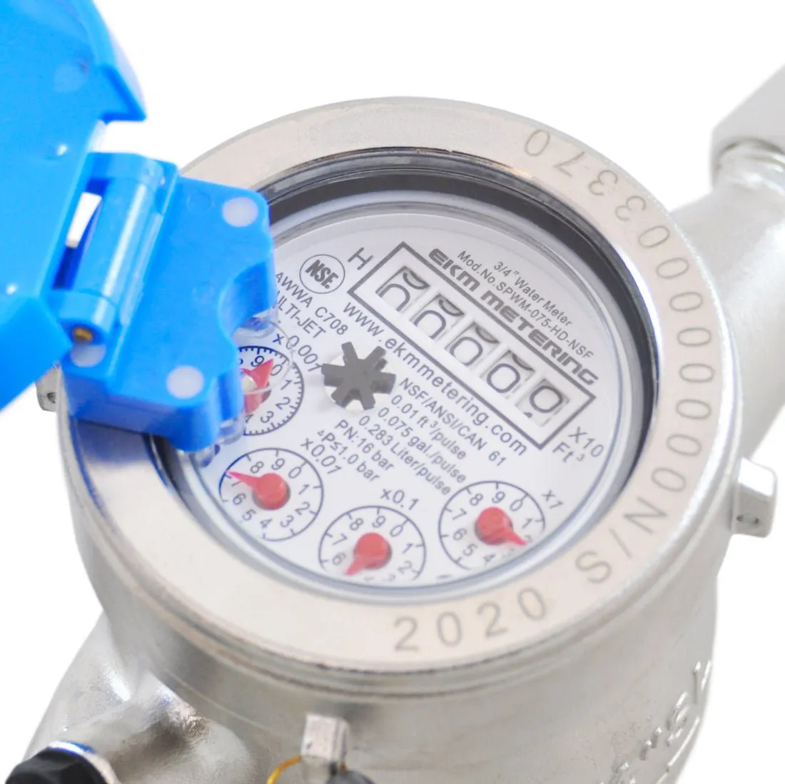 3/4 Inch Water Meter - Stainless Steel, NSF 61, High Definition, Pulse Output