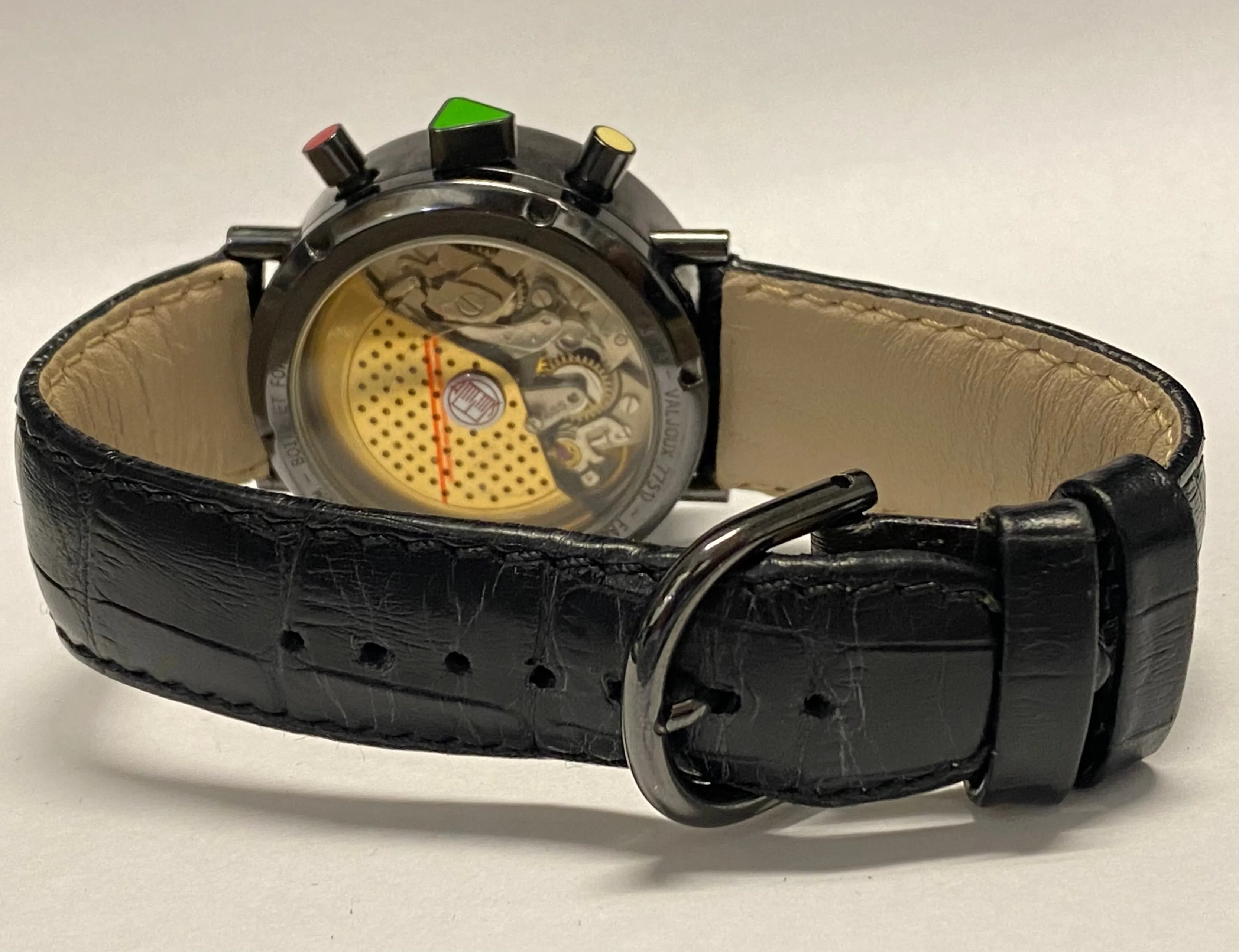 ALAIN SILBERSTAIN Large Chronograph Special Hand Painted Dial Men's Watch- $20K APR w/ COA!!!!