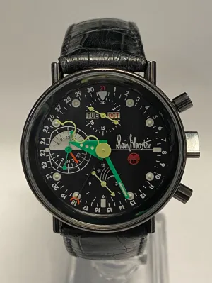 ALAIN SILBERSTAIN Large Chronograph Special Hand Painted Dial Men's Watch- $20K APR w/ COA!!!!