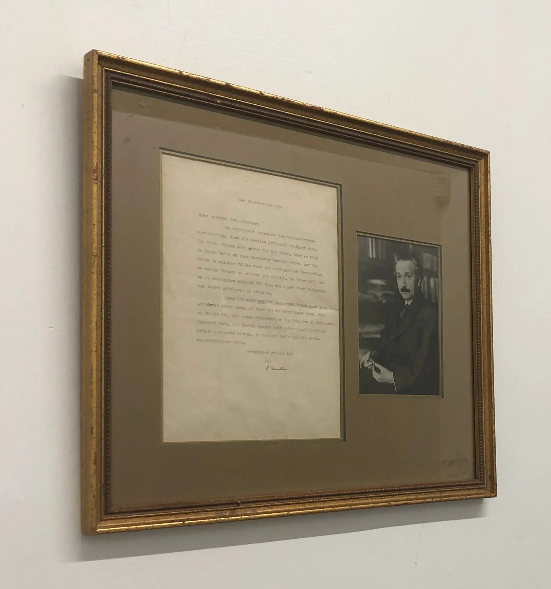 ALBERT EINSTEIN Signed Letter Photograph German, C.1944 - $60K APR w/ CoA!