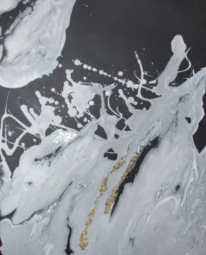 ALEXANDRA BENDIT "Moon Child" Acrylic & Glass on Canvas, 2021 - $3.2K Appraisal Value!
