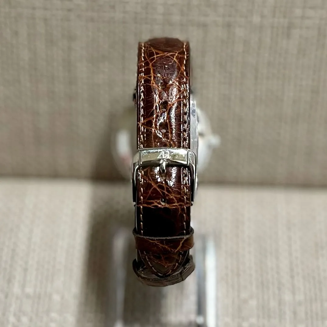 Alfred Hammel 18K White Gold & Date Feature Unique Men's Watch- $20K APR w/ COA!