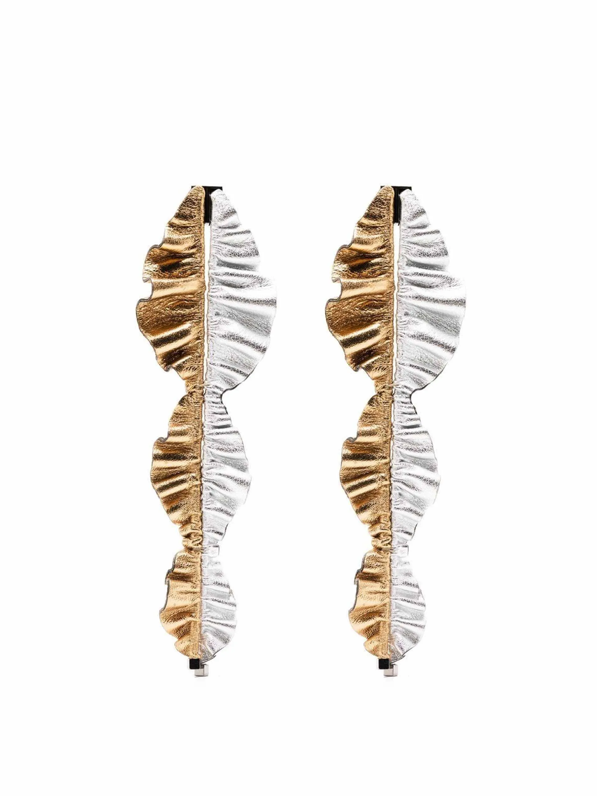 Alie metallic drop earrings