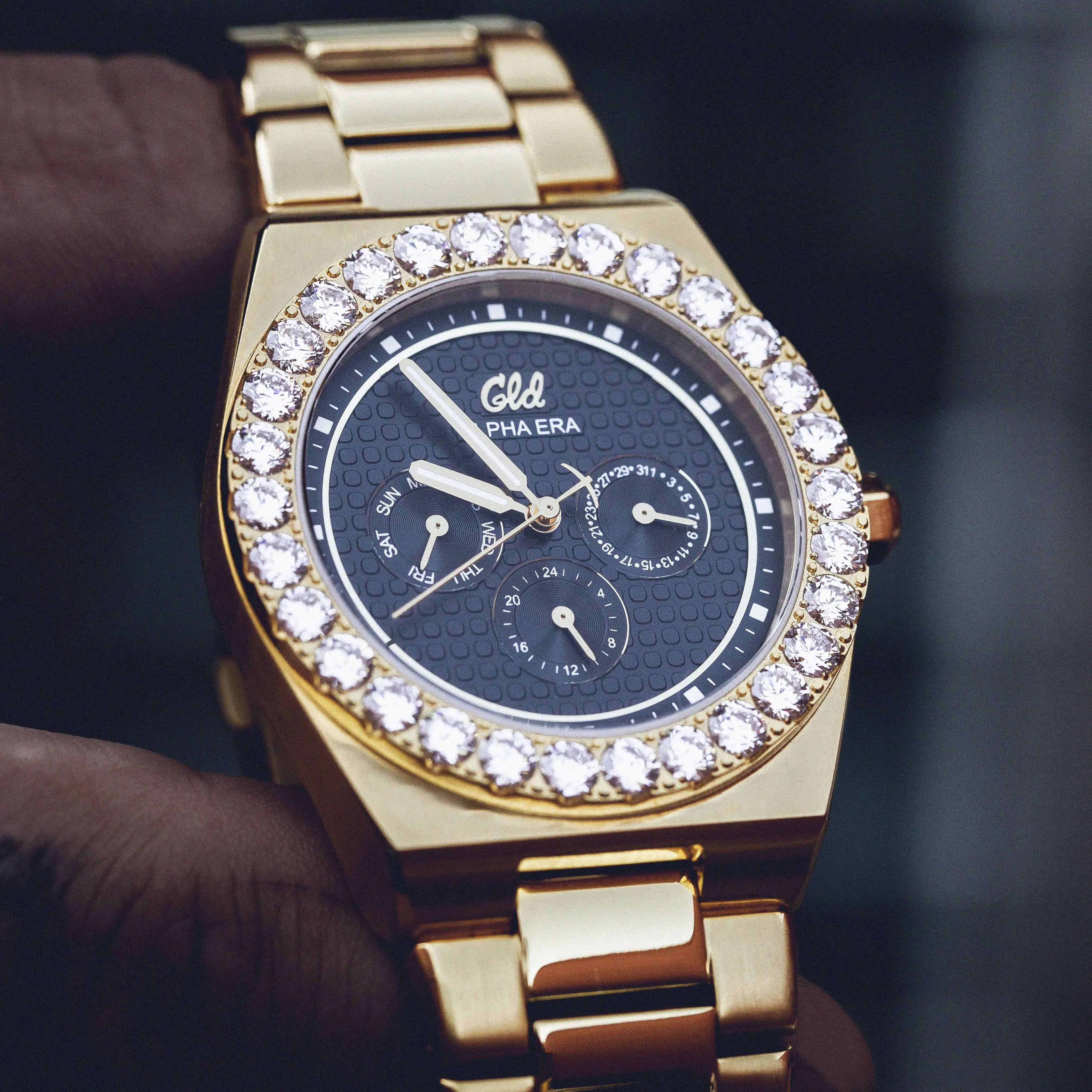 Alpha Era Gold - Iced Bezel