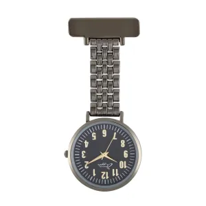 Annie Apple Nurses Fob Watch - Aurora - Gold/Gunmetal - Link - 35mm