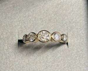 ANTIQUE LADIES 1.55 CTS DIAMONDS  SOLID YELLOW GOLD RING - $15 APR w/ CoA!!