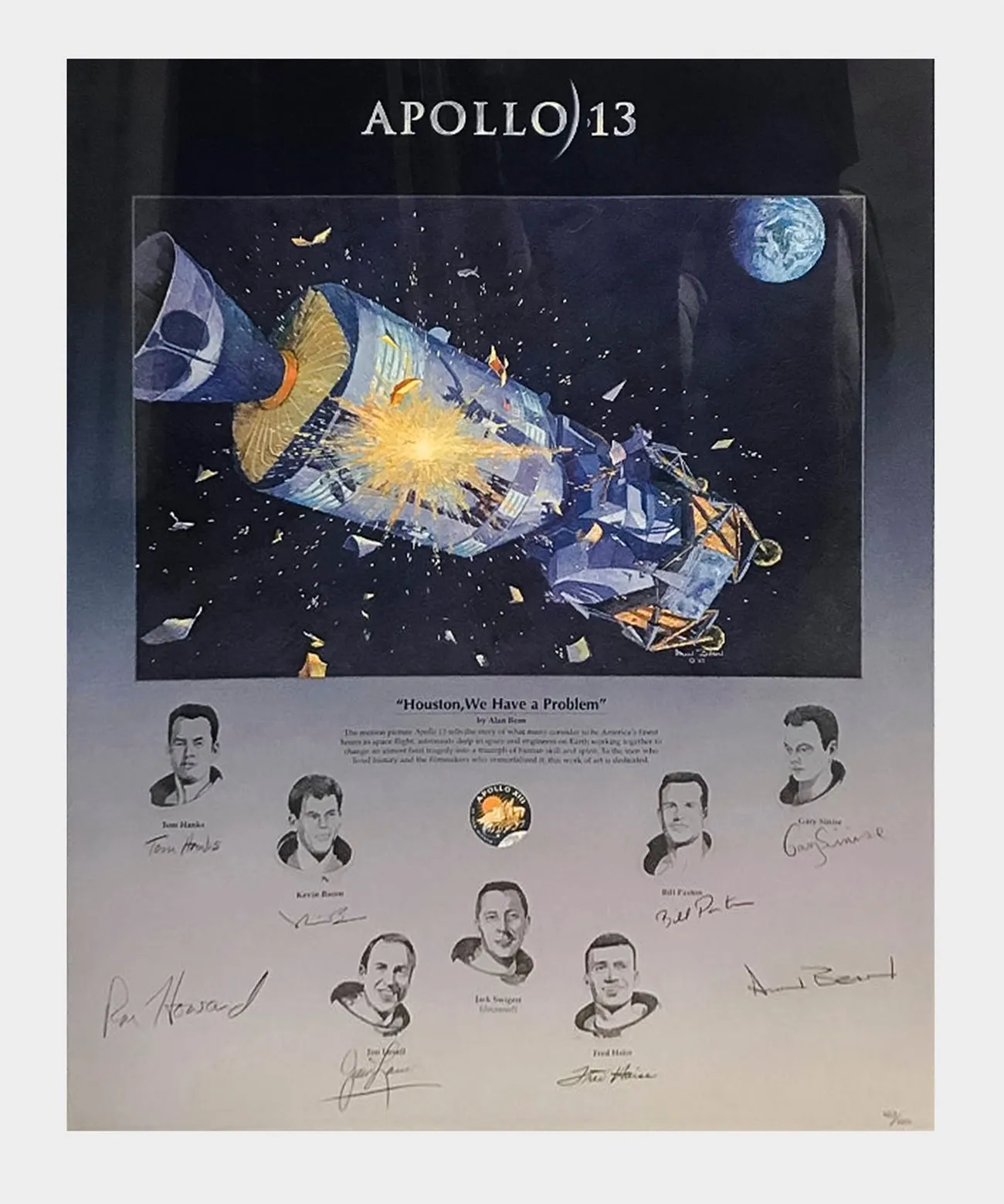 Apollo 13 Cast, 1995 Signed Ltd. Edition Lithograph - $15K APR Value w/ CoA!