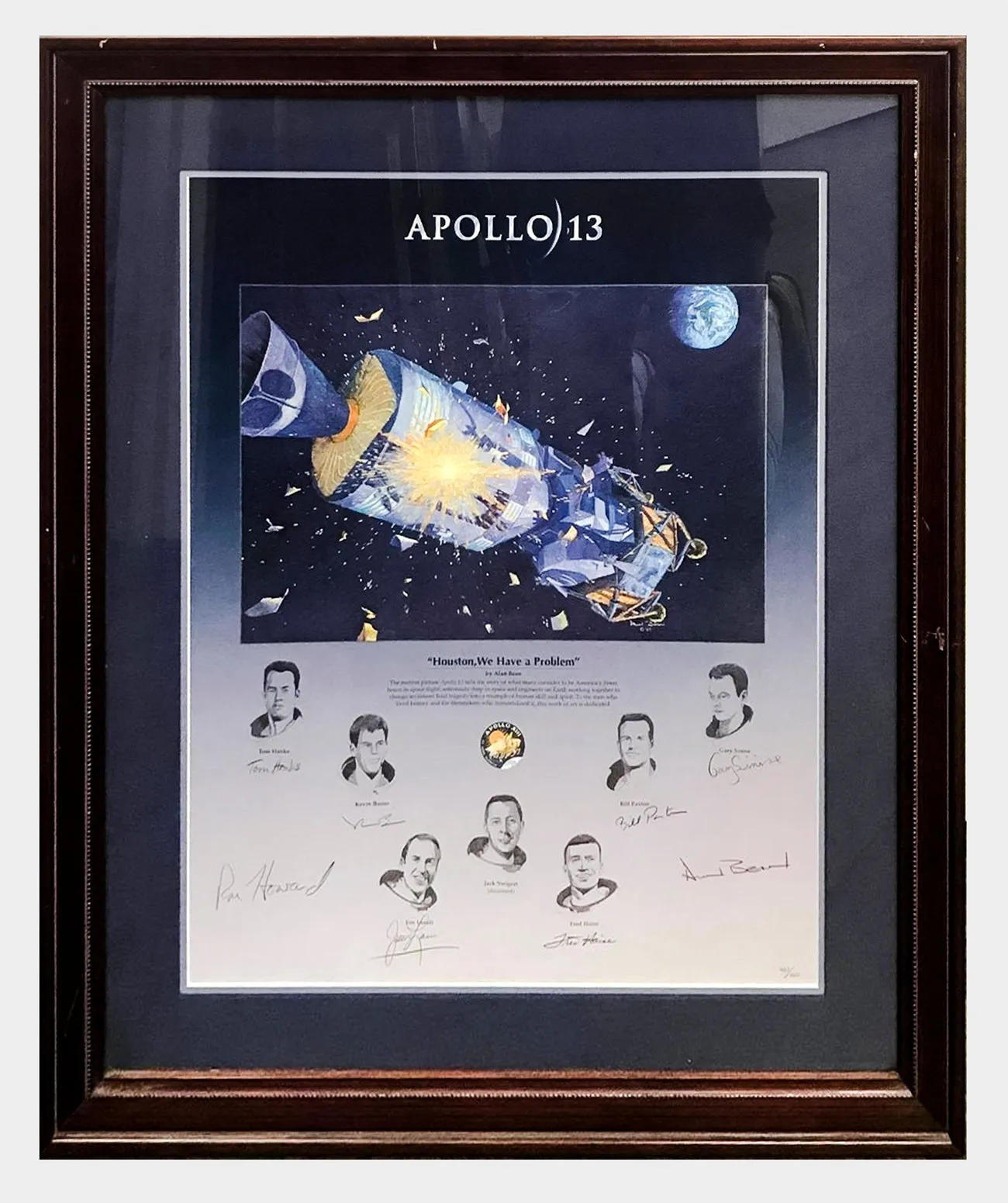 Apollo 13 Cast, 1995 Signed Ltd. Edition Lithograph - $15K APR Value w/ CoA!