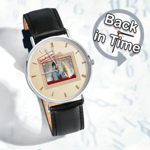 Backward Watch Custom Photo Watch Washington City Skyline Silhouette Watch