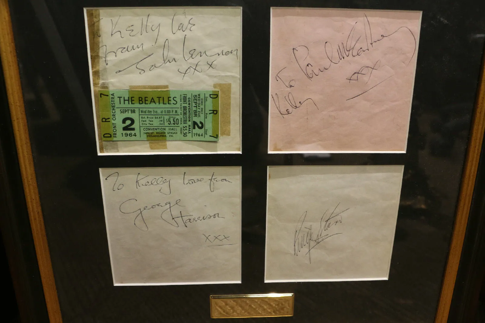 Beatles Live at Convention Hall Vintage Photograph, Autographs & Ticket Stub - $80K VALUE