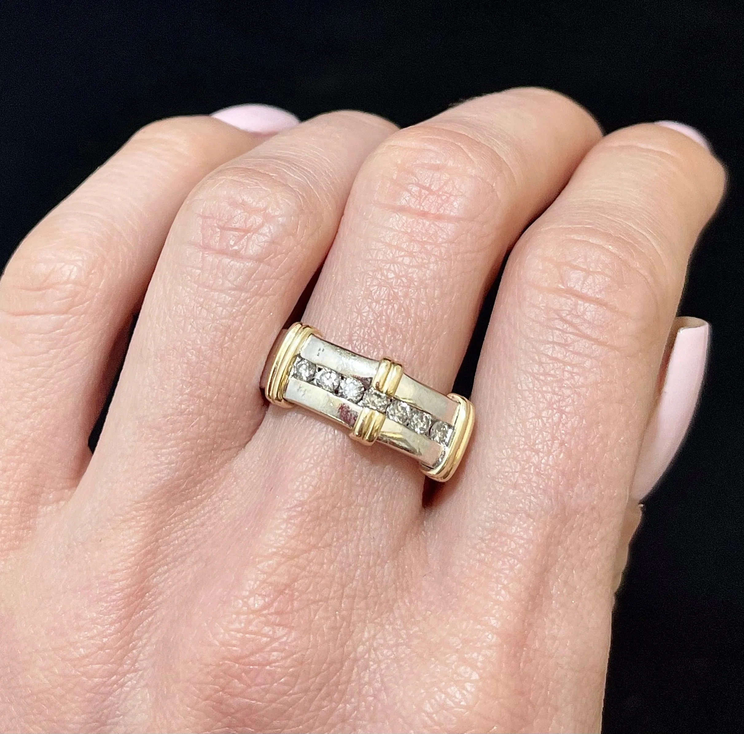 Beautiful Contemporary SWYG Channel-Set Diamond Ring - $6K APR Value w/CoA!