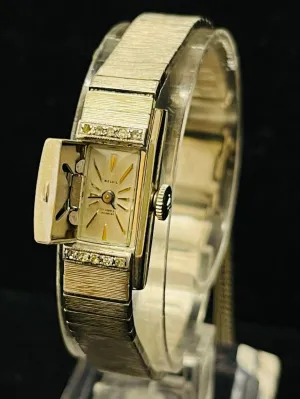 BELVIL 1940'S VINTAGE RARE LIKE NEW STAINLESS STEEL LADIES WATCH-$4K APR w/ COA!