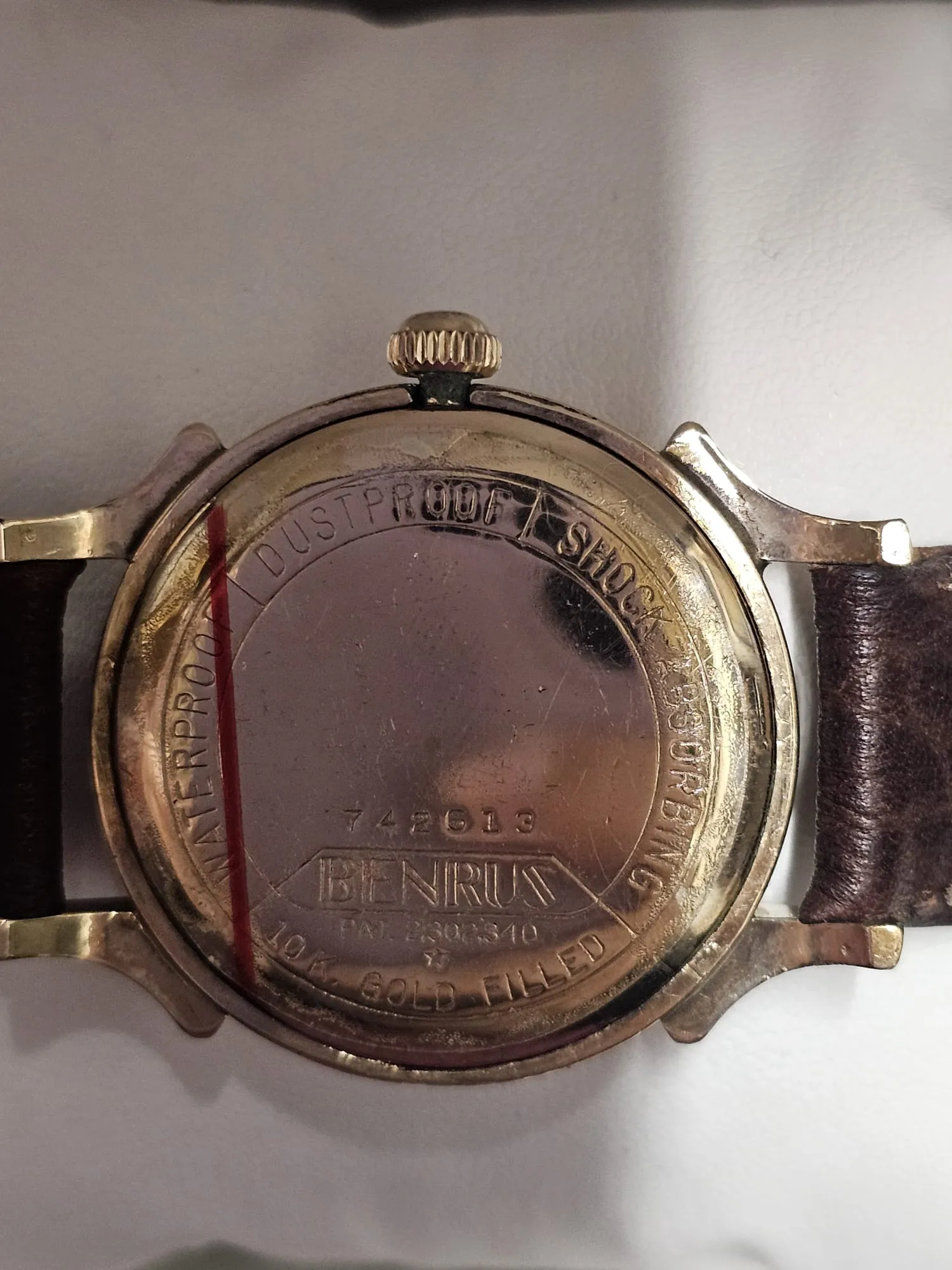 Benrus Vintage 1940s 10K Gold Filled Unique Dial, Men's Watch - $8K APR w/ COA!!
