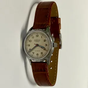 BERNHUF Military Vintage 1940's SS w/Green & Red Hands Watch - $6K APR w/ COA!!!