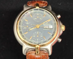 BERTOLUCCI 18k YG SS Automatic Jumbo Sized Day-Date Men's Watch- $15K APR w/ COA