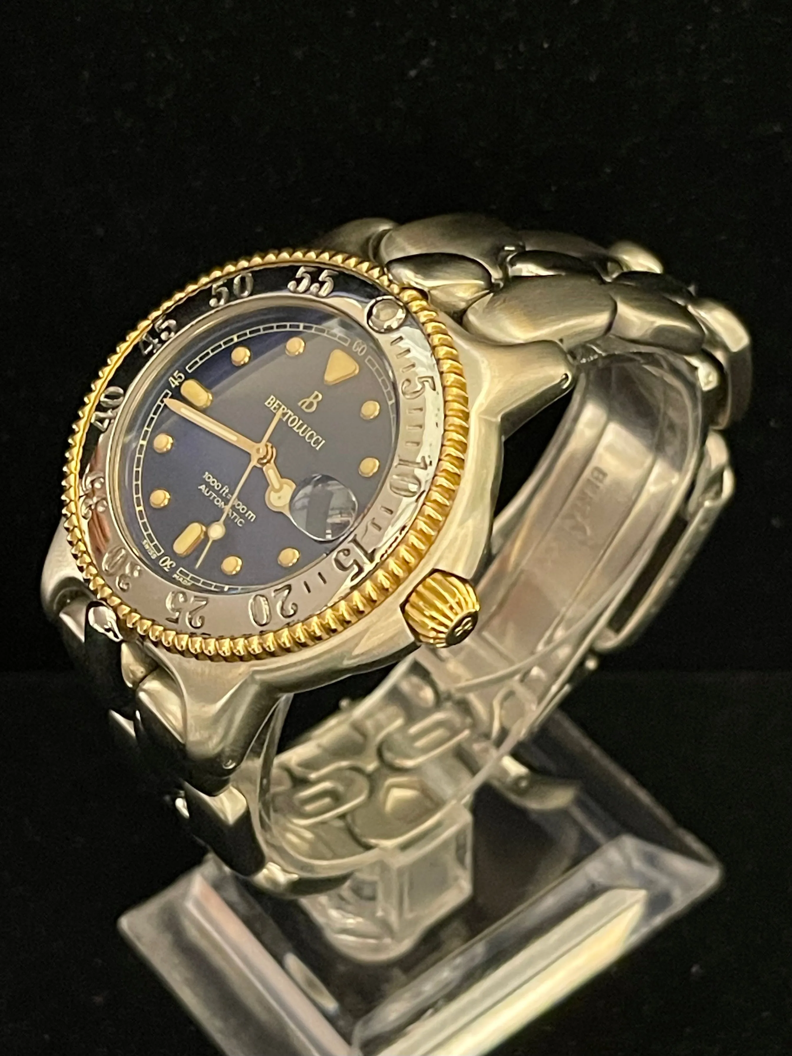 Bertolucci Rare Blue Dial SS & 18K YG Automatic Men's Watch - $13K APR w/ COA!!!