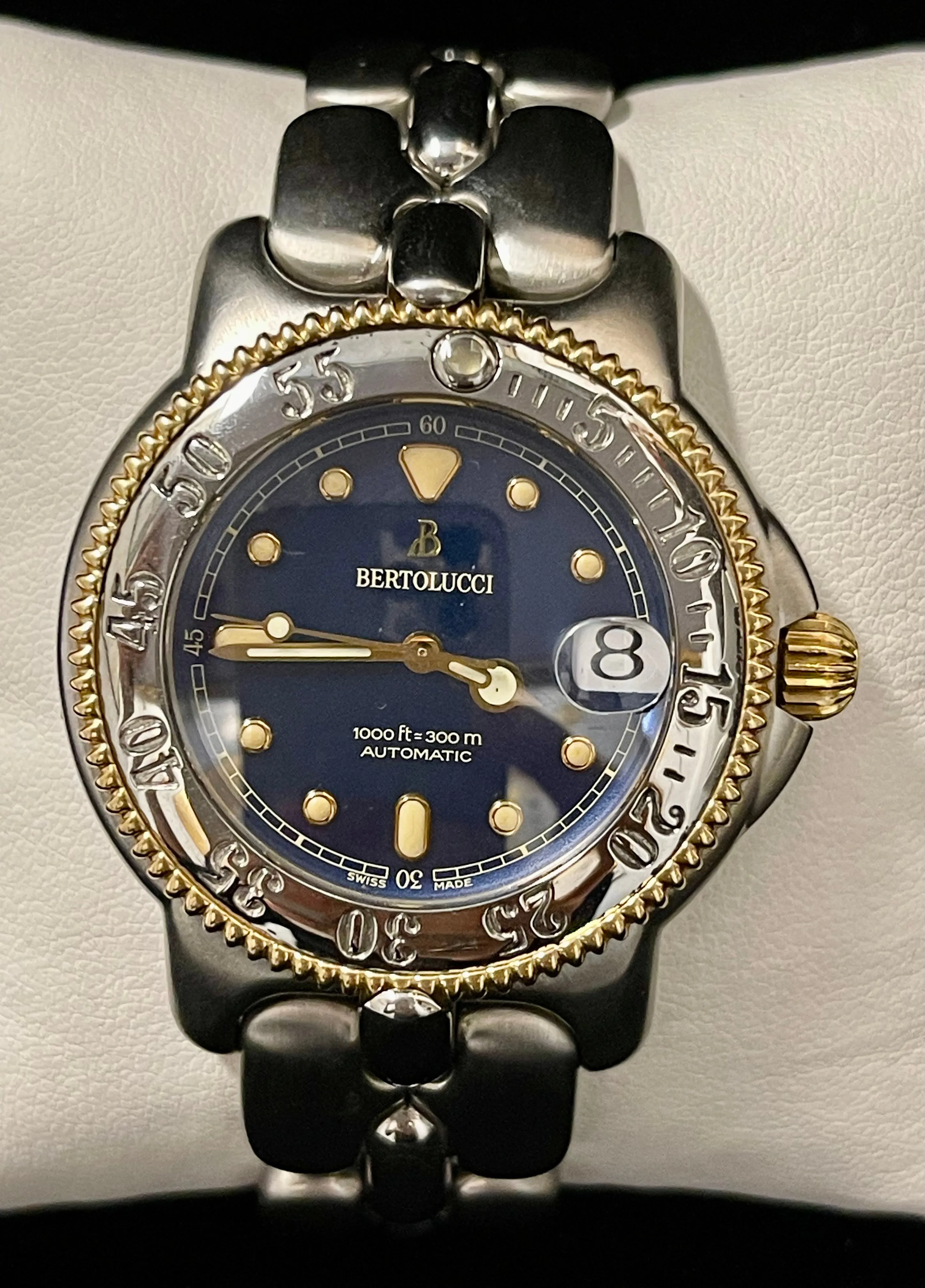 Bertolucci Rare Blue Dial SS & 18K YG Automatic Men's Watch - $13K APR w/ COA!!!
