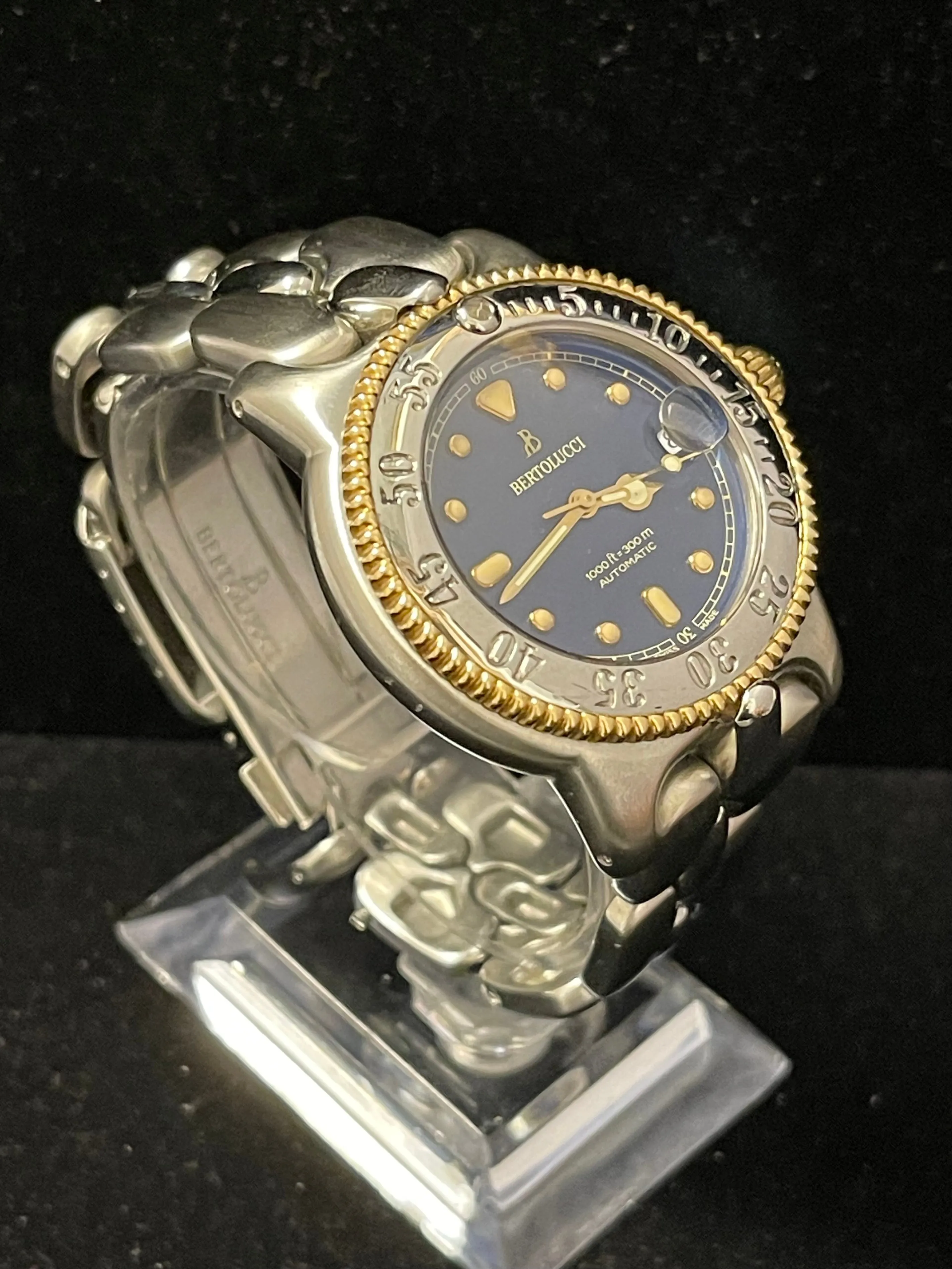 Bertolucci Rare Blue Dial SS & 18K YG Automatic Men's Watch - $13K APR w/ COA!!!