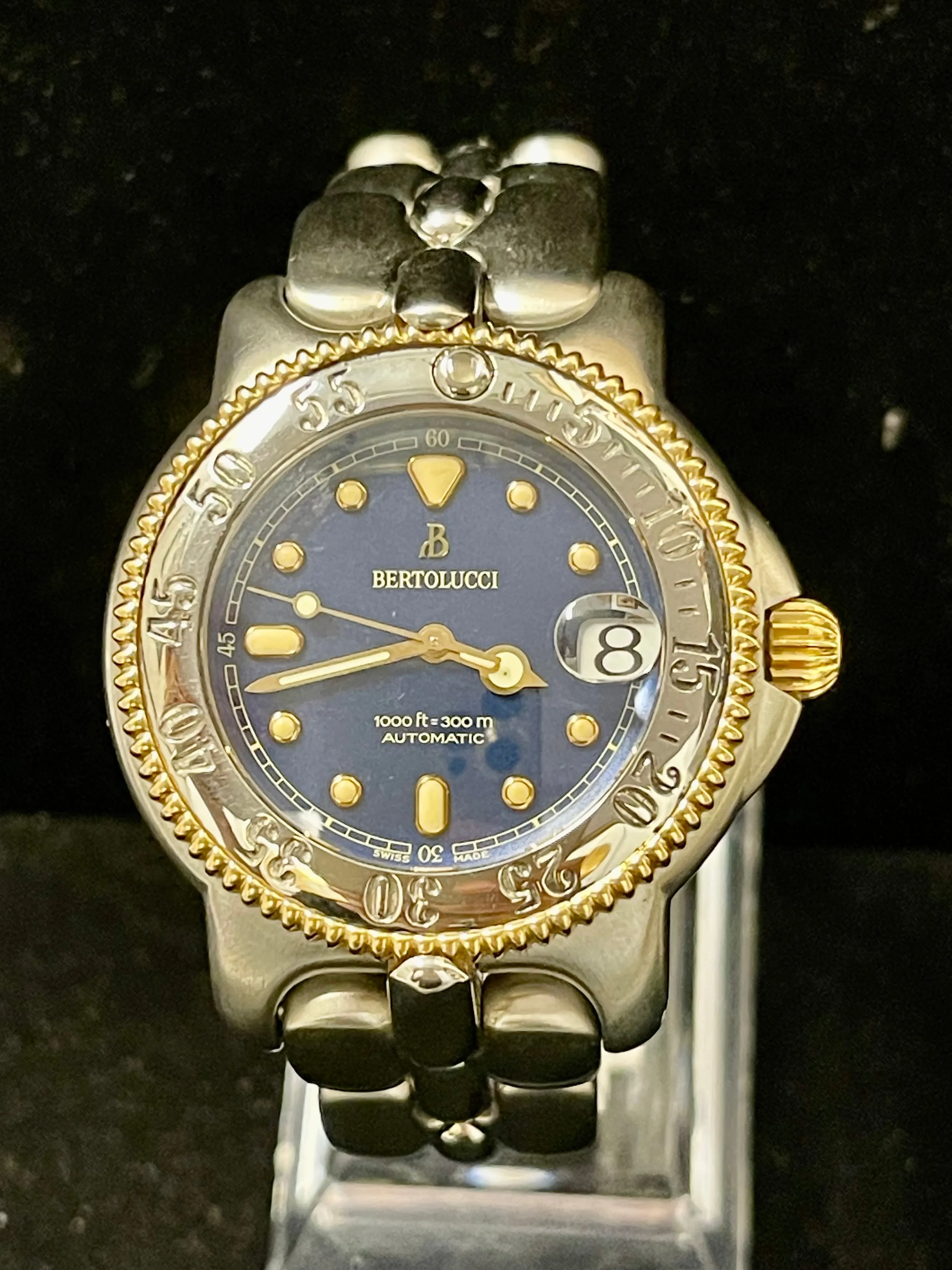 Bertolucci Rare Blue Dial SS & 18K YG Automatic Men's Watch - $13K APR w/ COA!!!