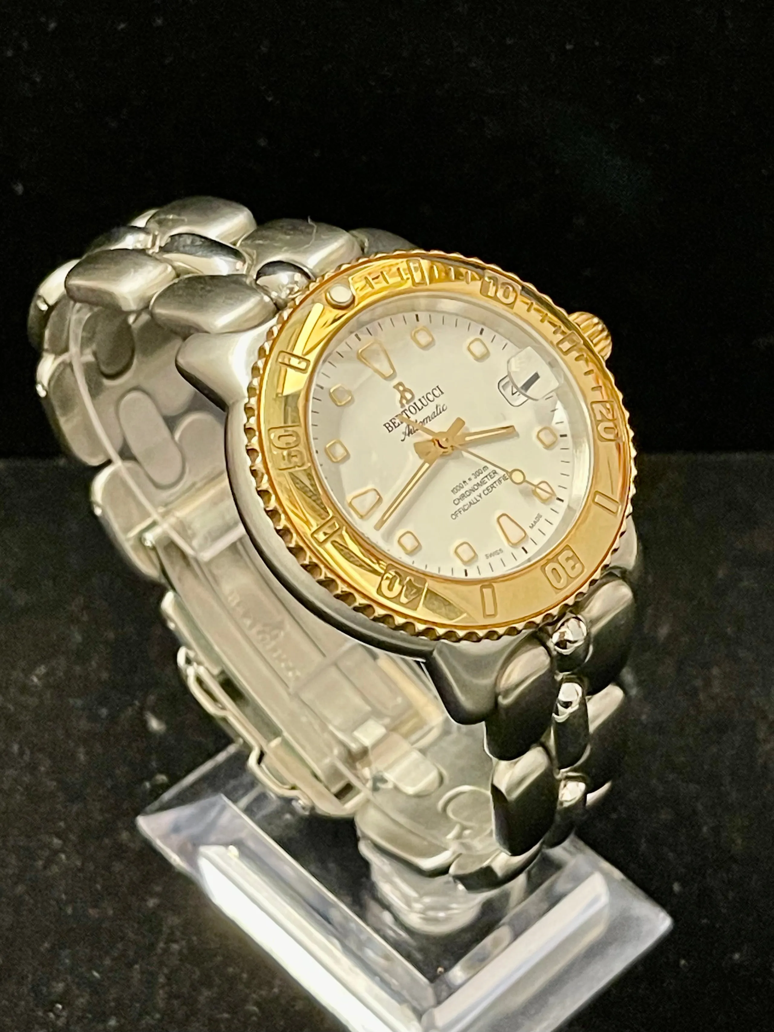 Bertolucci SS & 18K YG Automatic Men's Chronometer Wristwatch - $13K APR w/ COA!